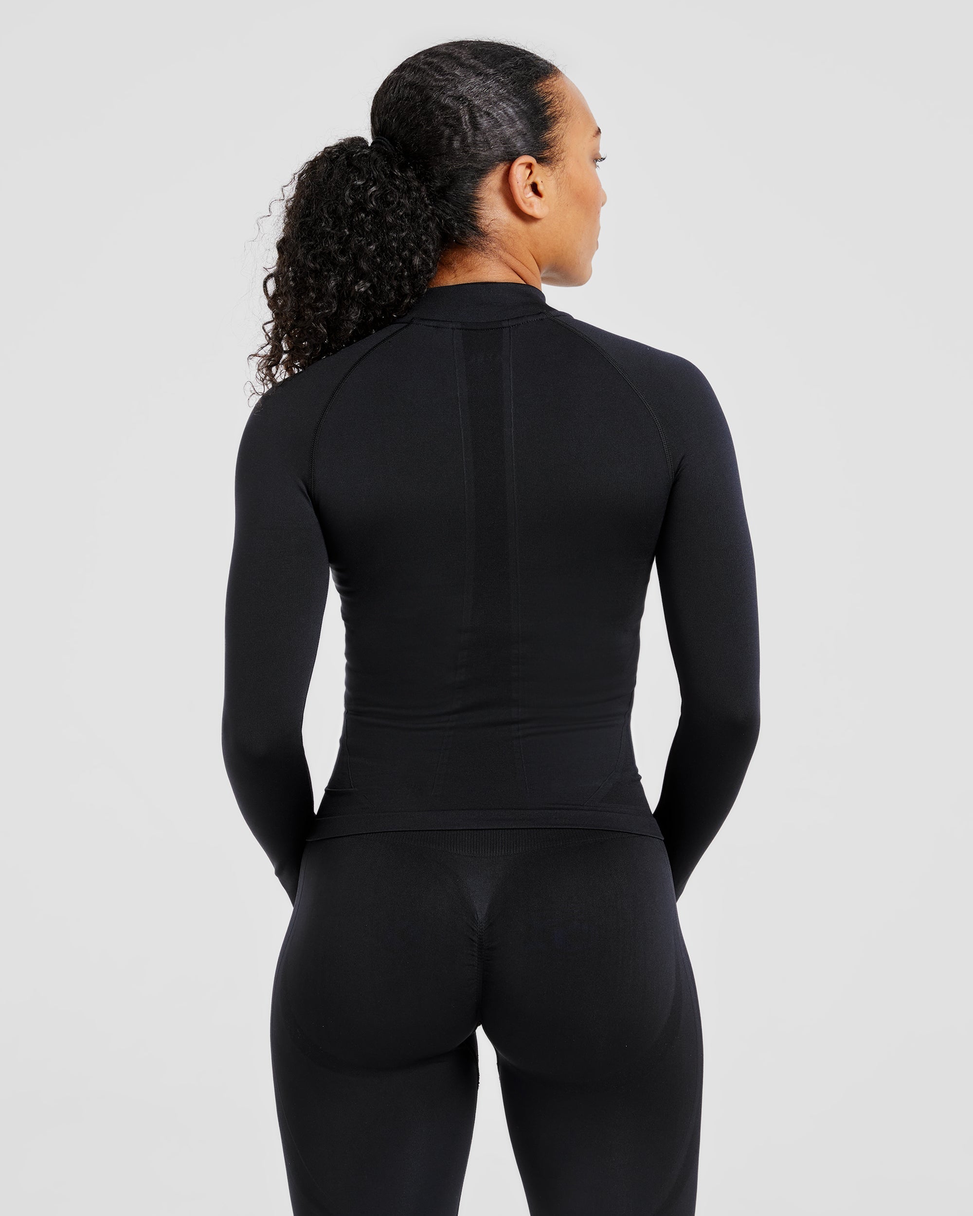 Empower Seamless Full Zip Jacket - Noir