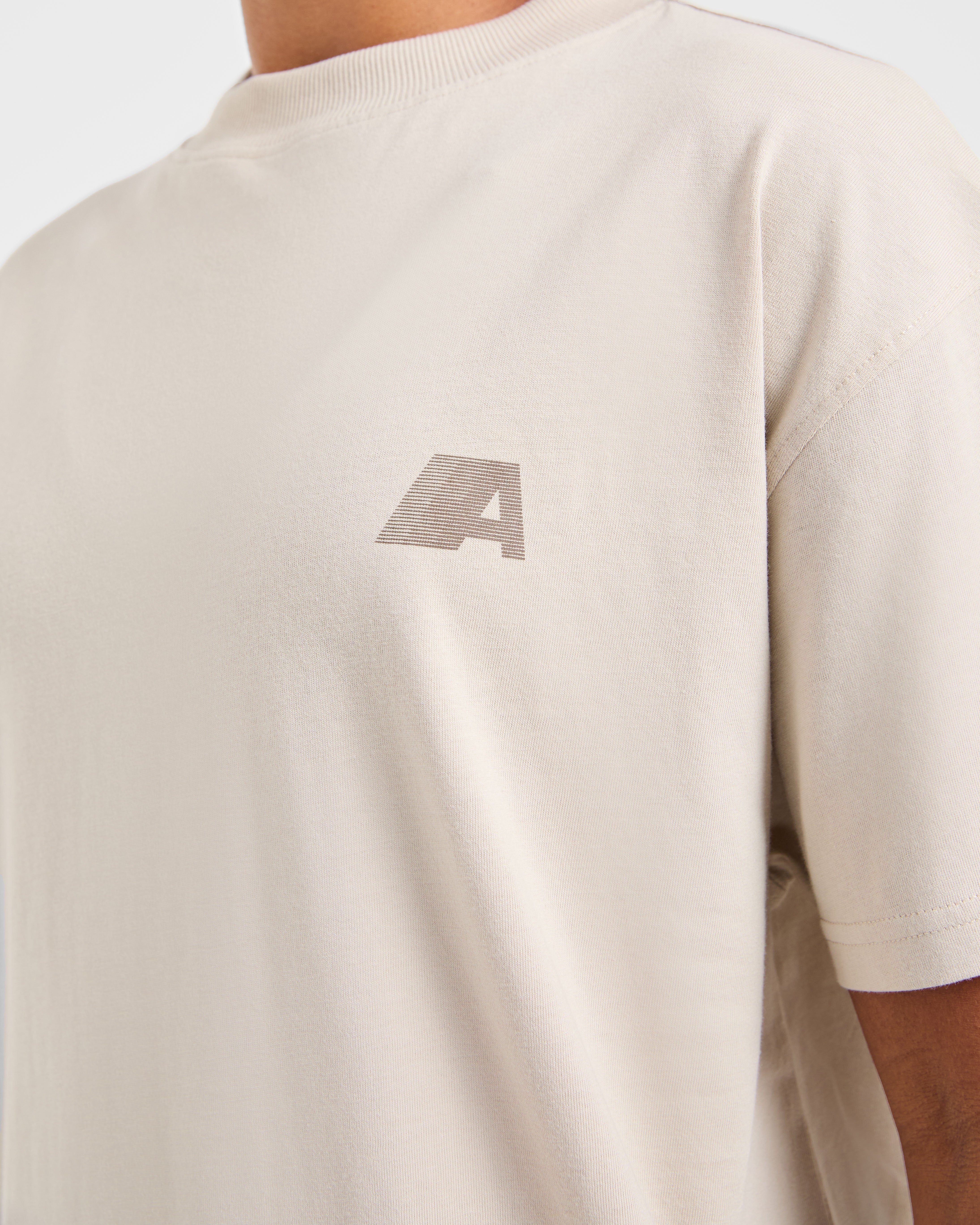 Retro Athletics Oversized T Shirt - Sand