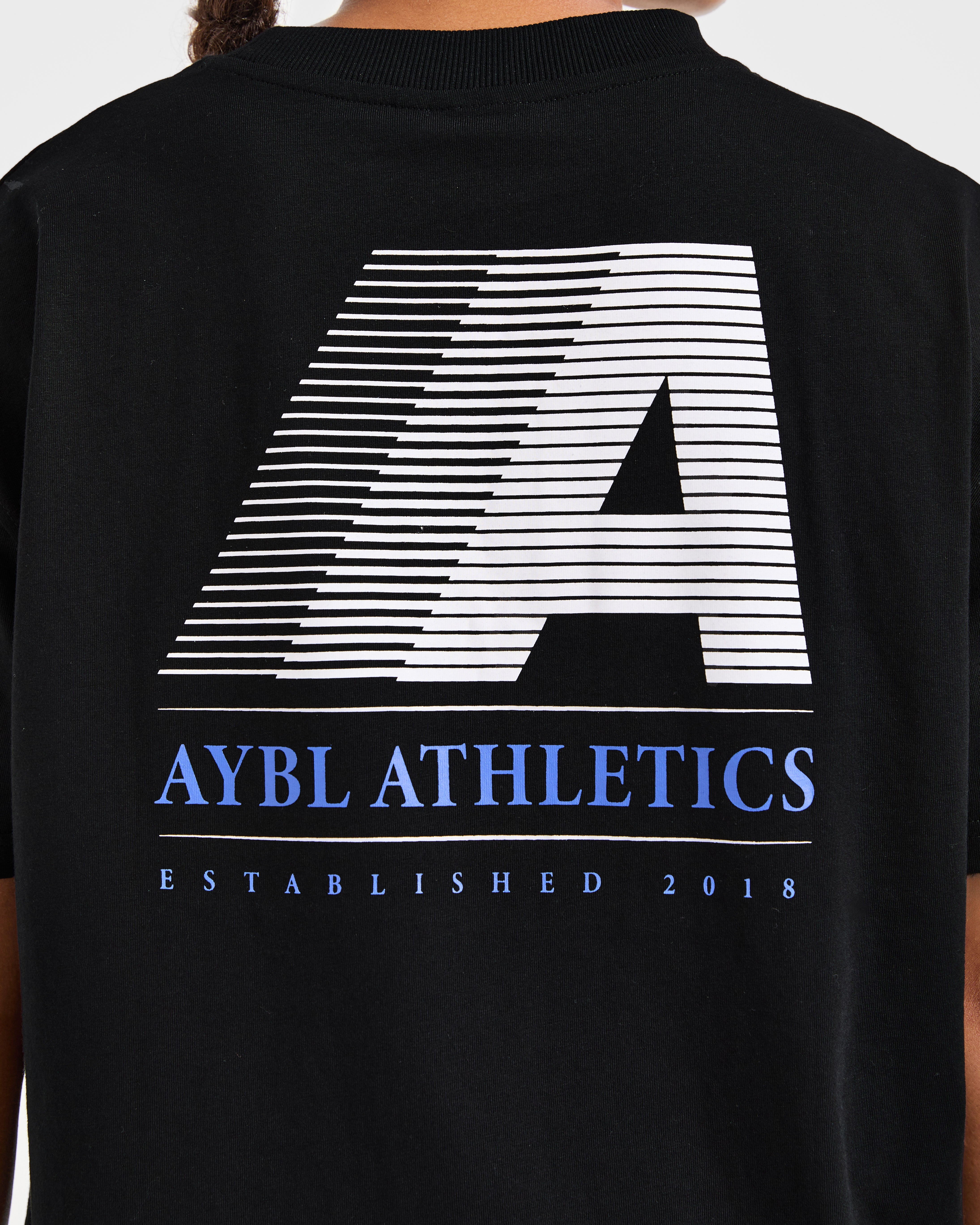 Retro Athletics Oversized T Shirt - Noir