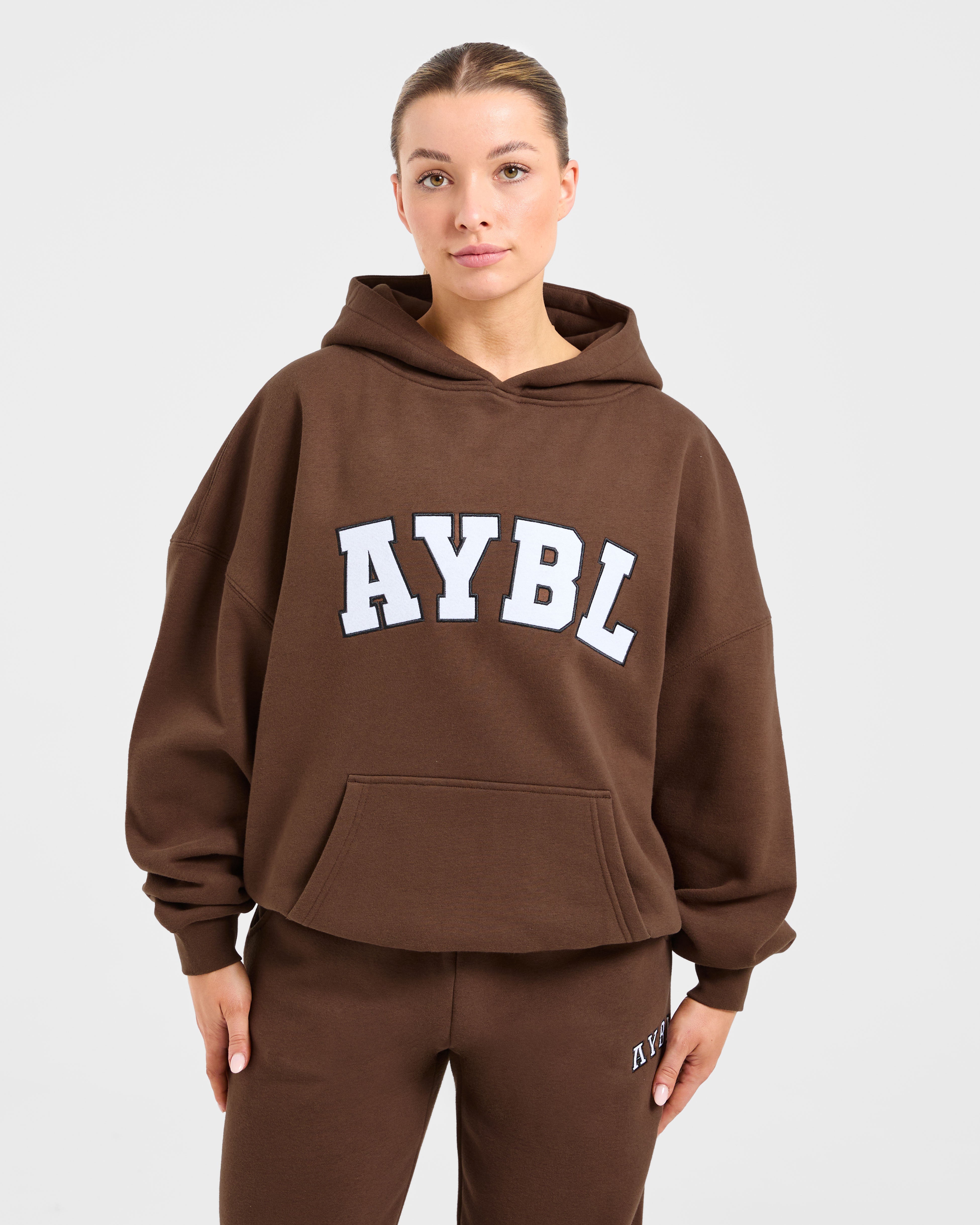 Varsity 2.0 Oversized Hoodie - Marron