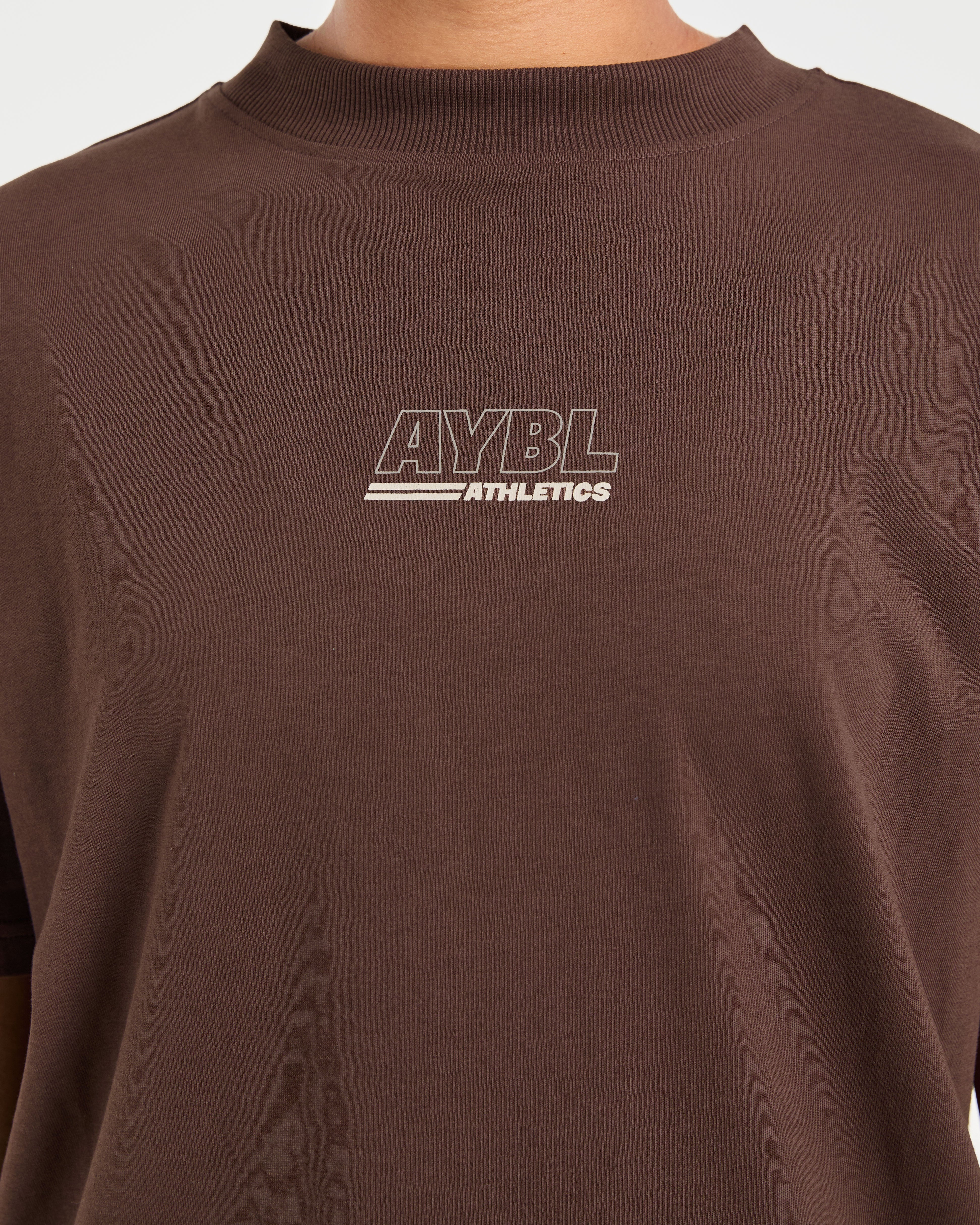 Athletics Track Oversized T Shirt - Marron/Sand