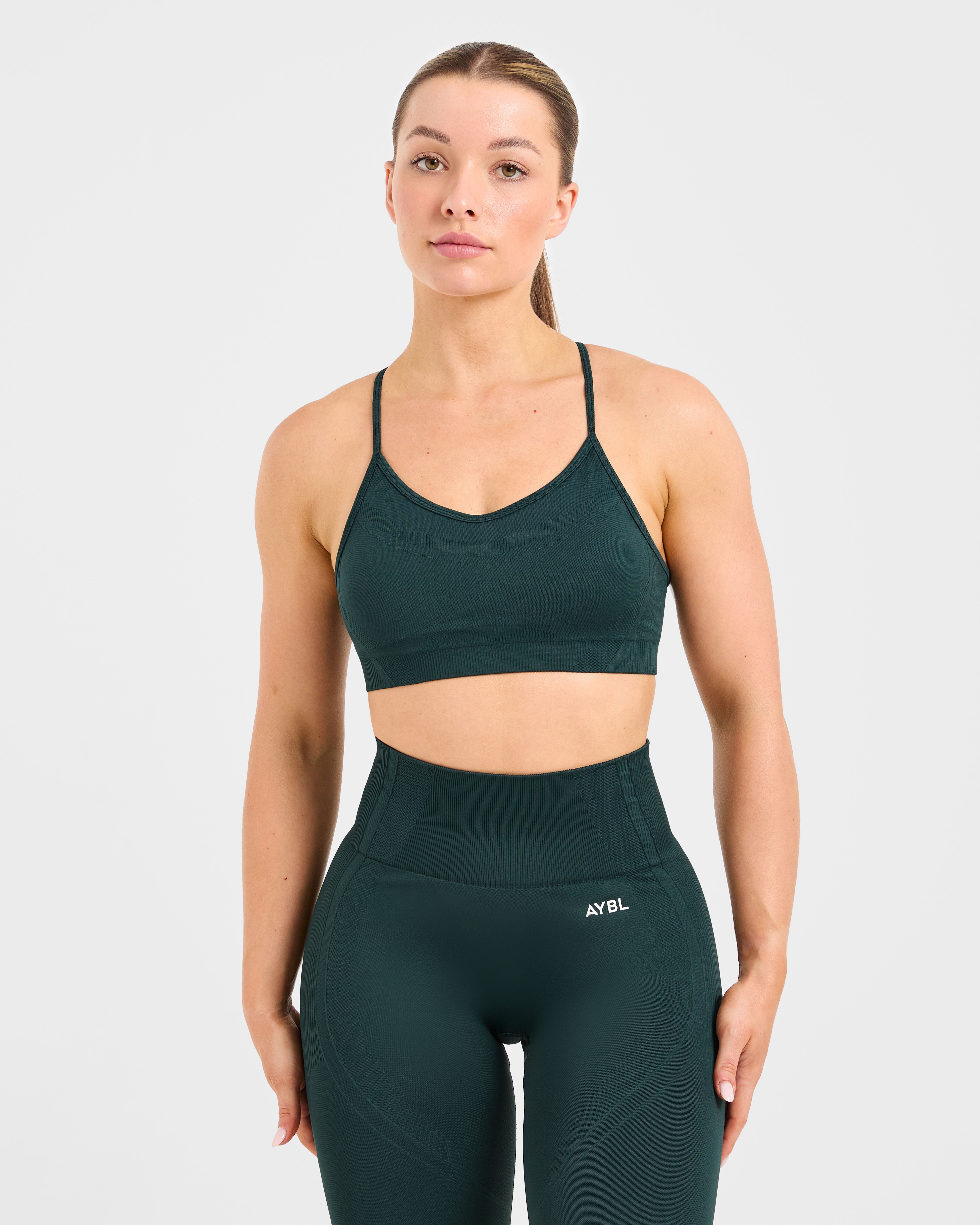 Balance V3 Seamless Strappy Sports Bra - Dark Vert