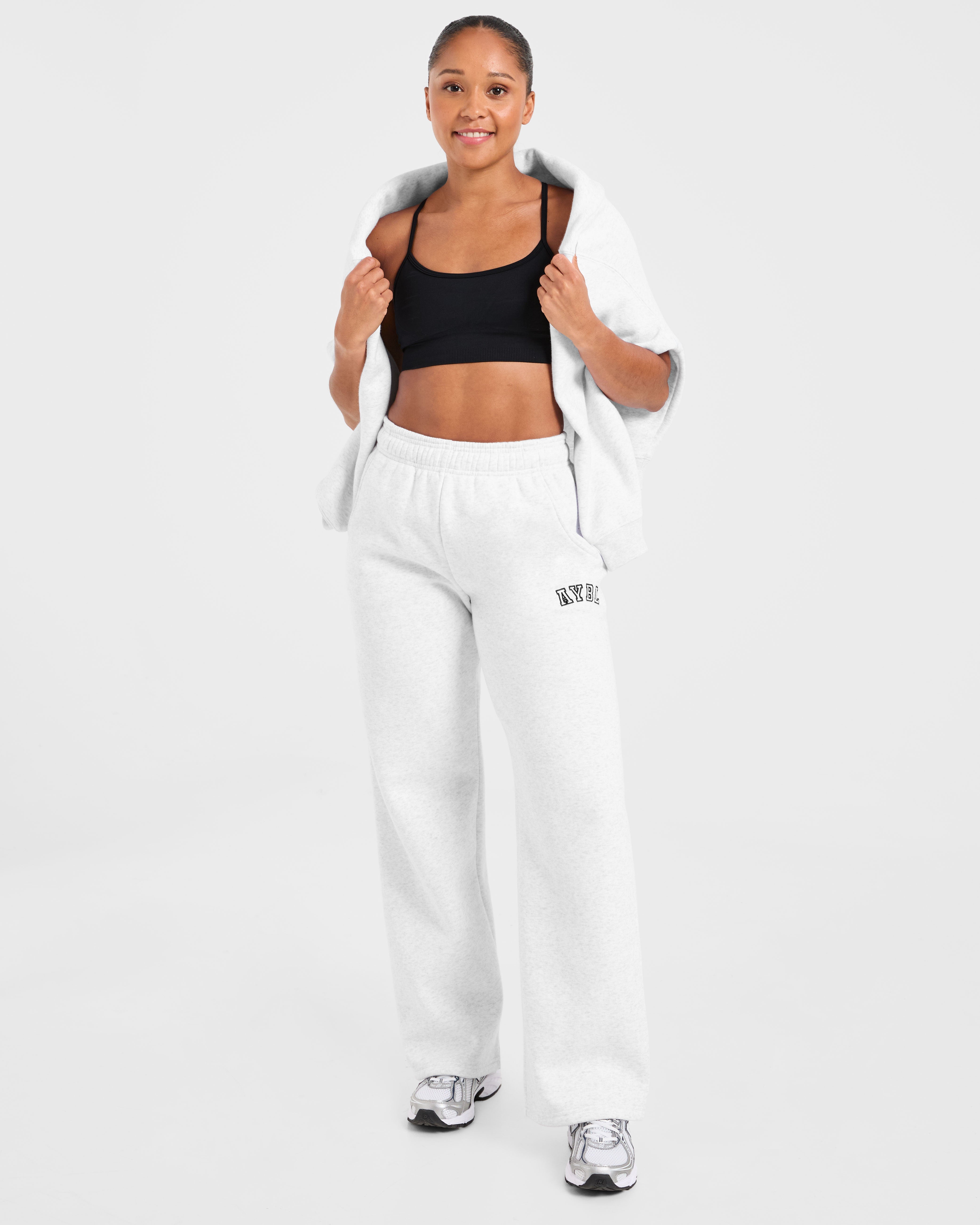 Varsity 2.0 Oversized Straight Leg Joggers - Heather Gris