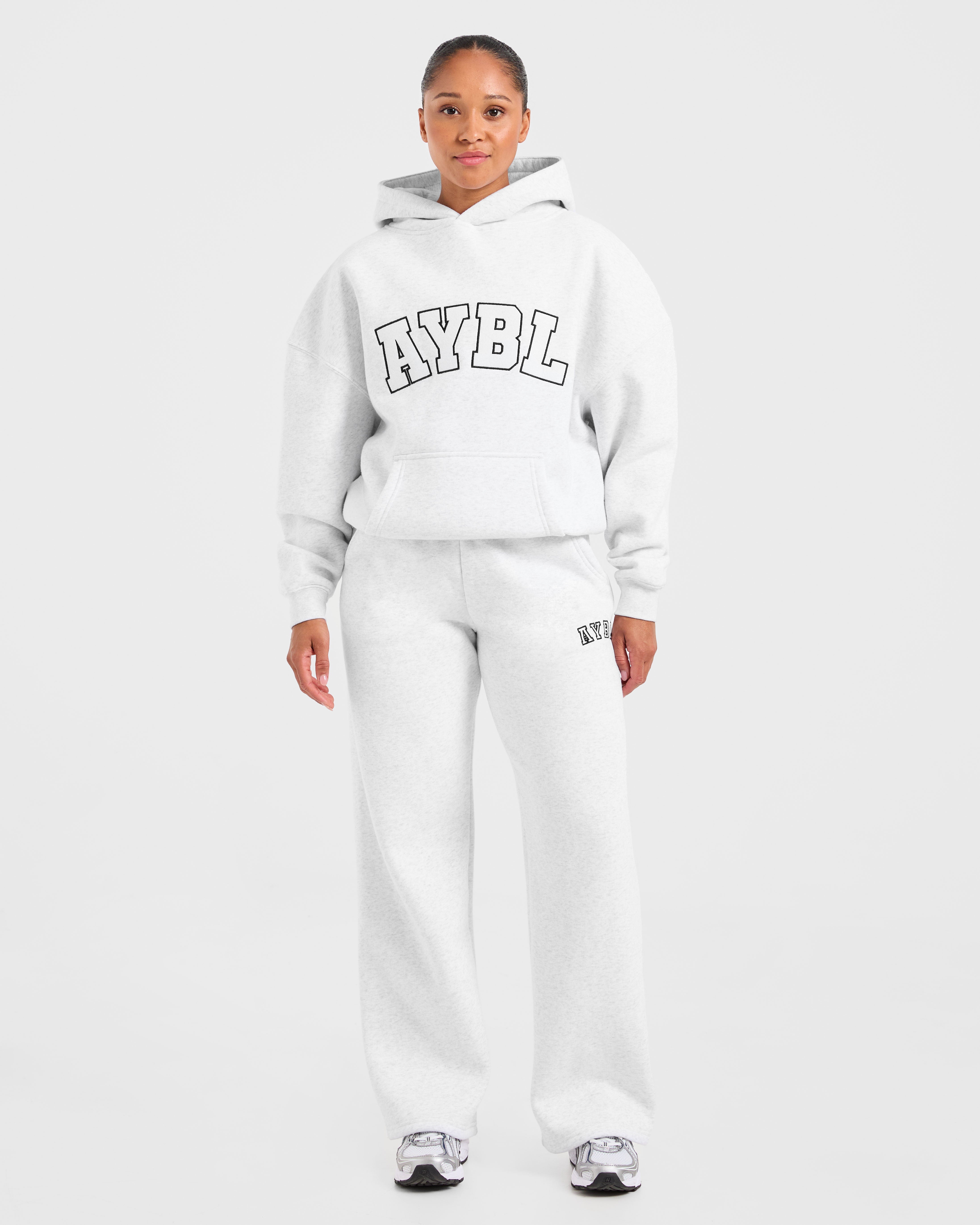 Varsity 2.0 Oversized Straight Leg Joggers - Heather Gris