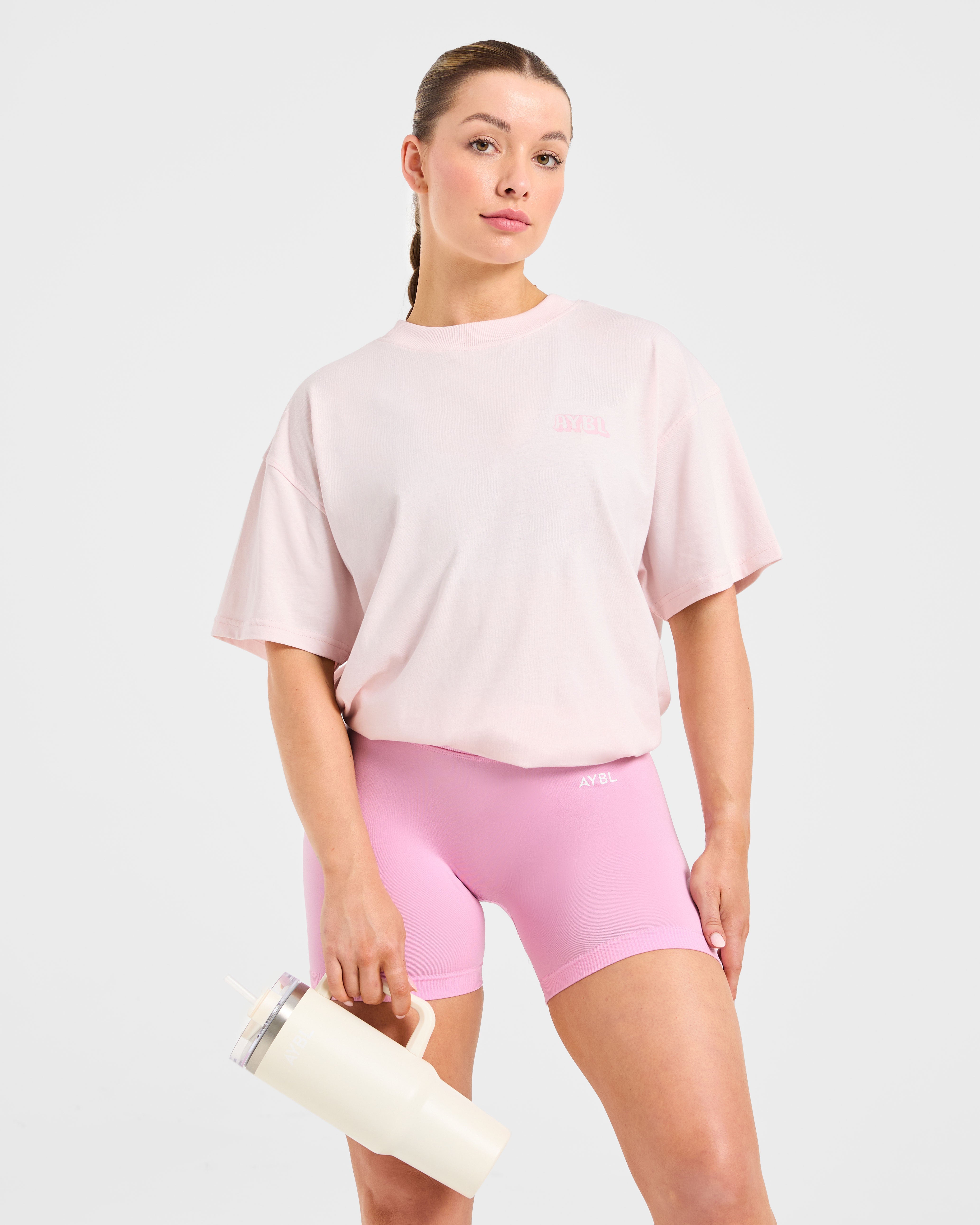 Gym Girl Era Oversized T Shirt - Rose