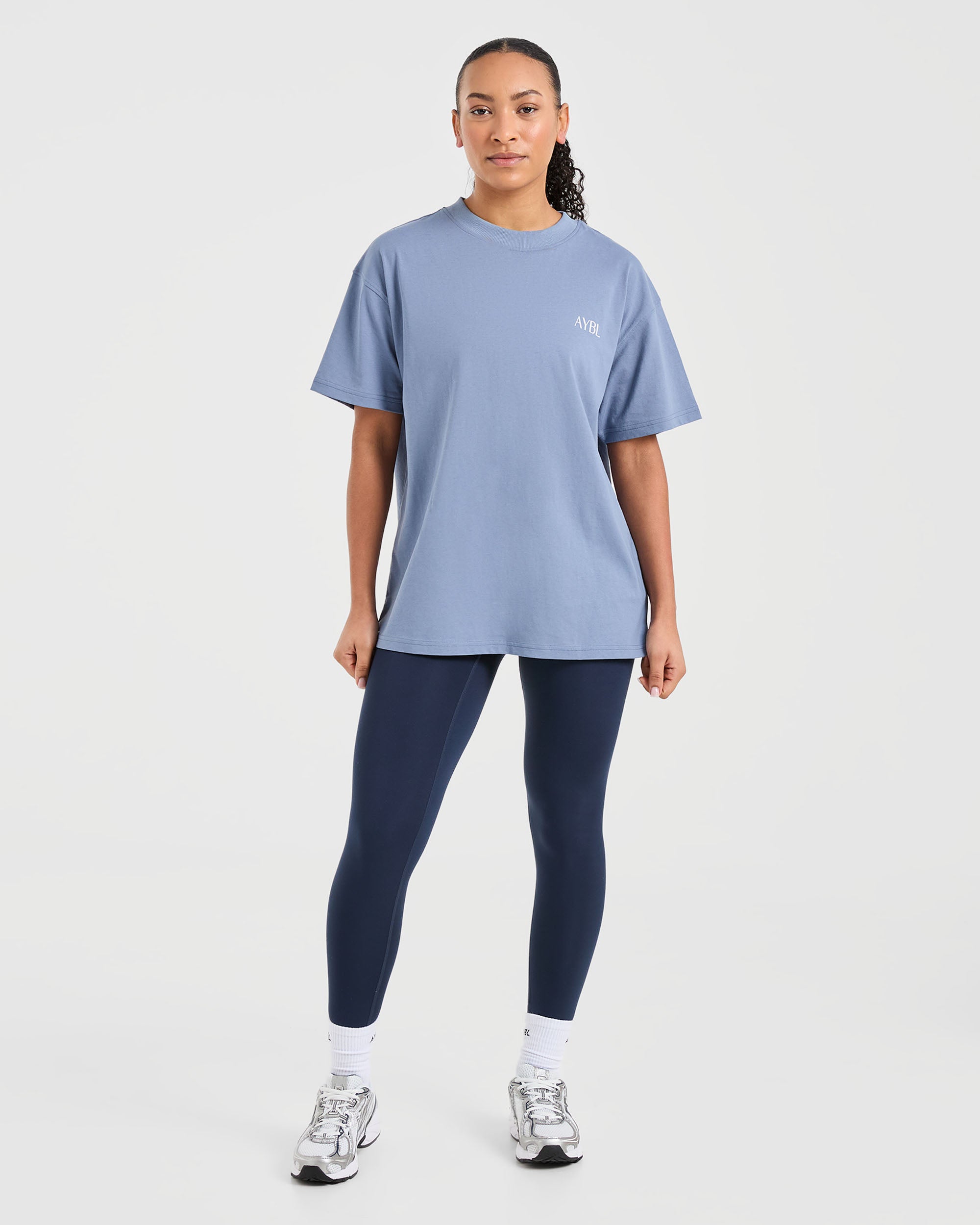 Strength Club Oversized T Shirt - Bleu