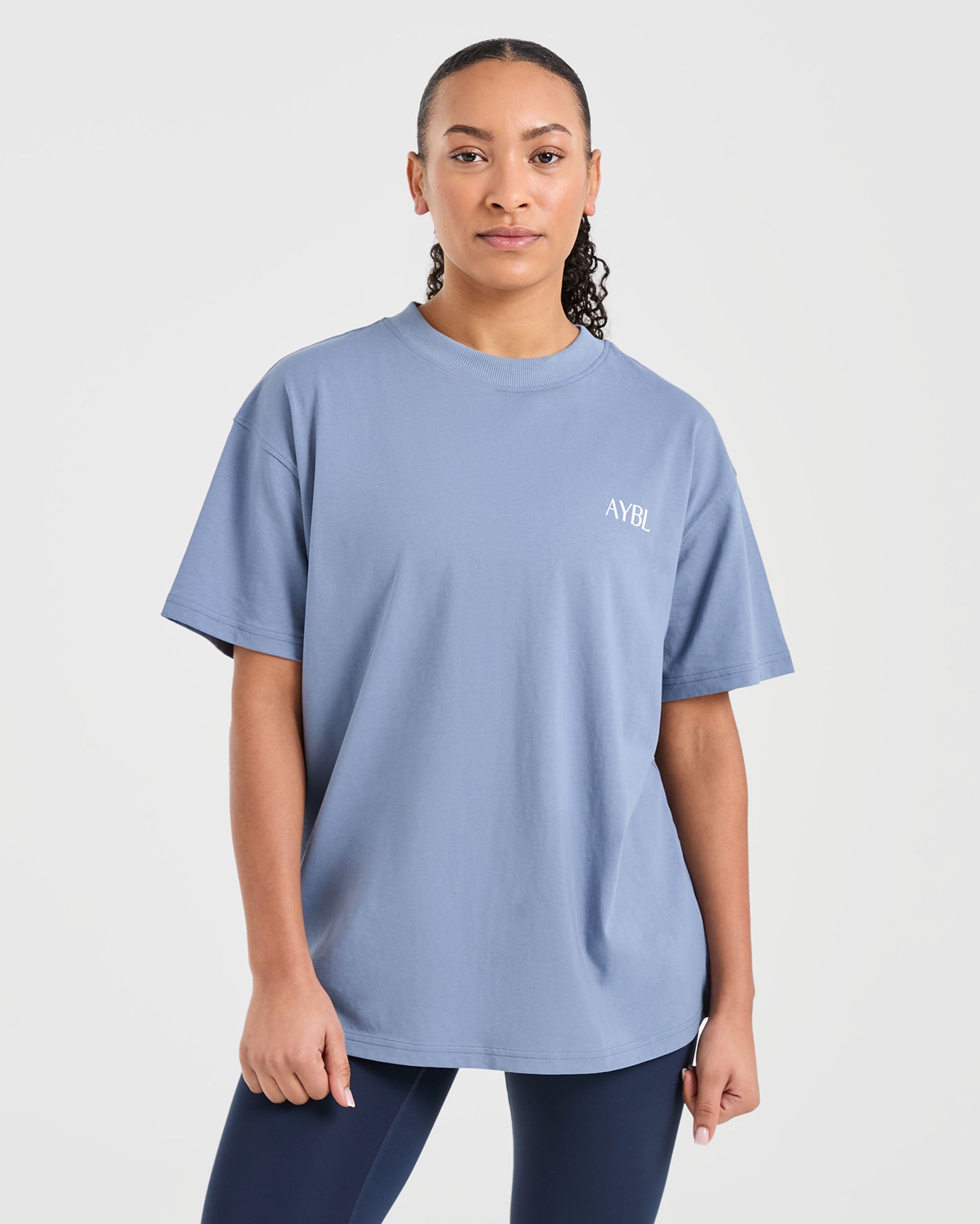 Strength Club Oversized T Shirt - Bleu