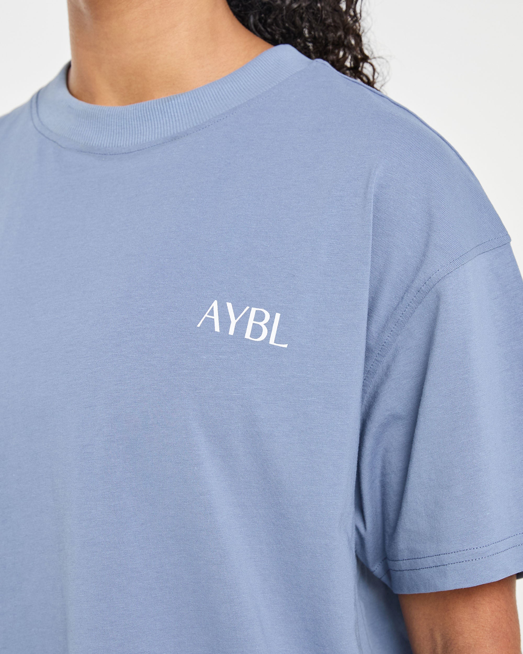 Strength Club Oversized T Shirt - Bleu