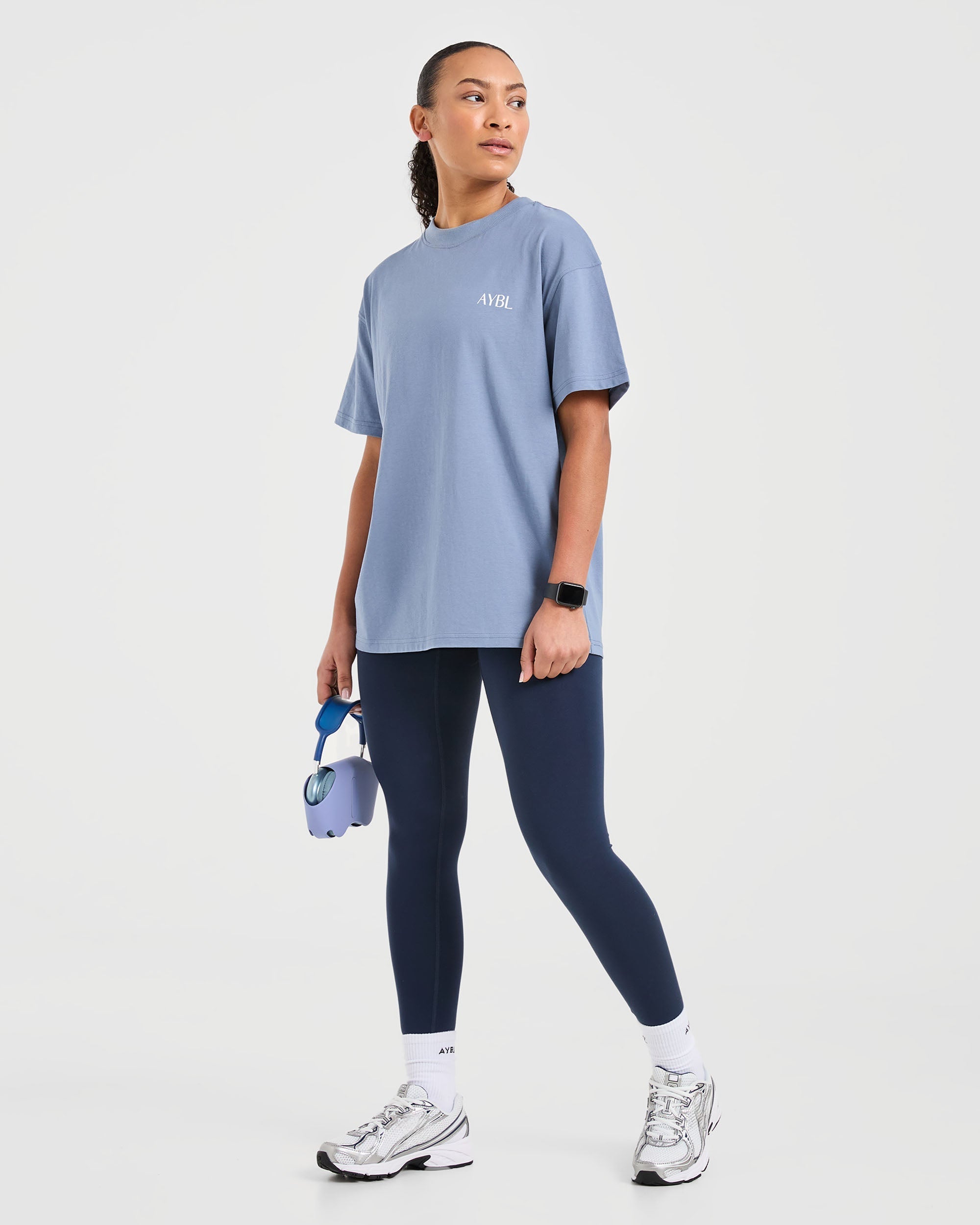 Strength Club Oversized T Shirt - Bleu
