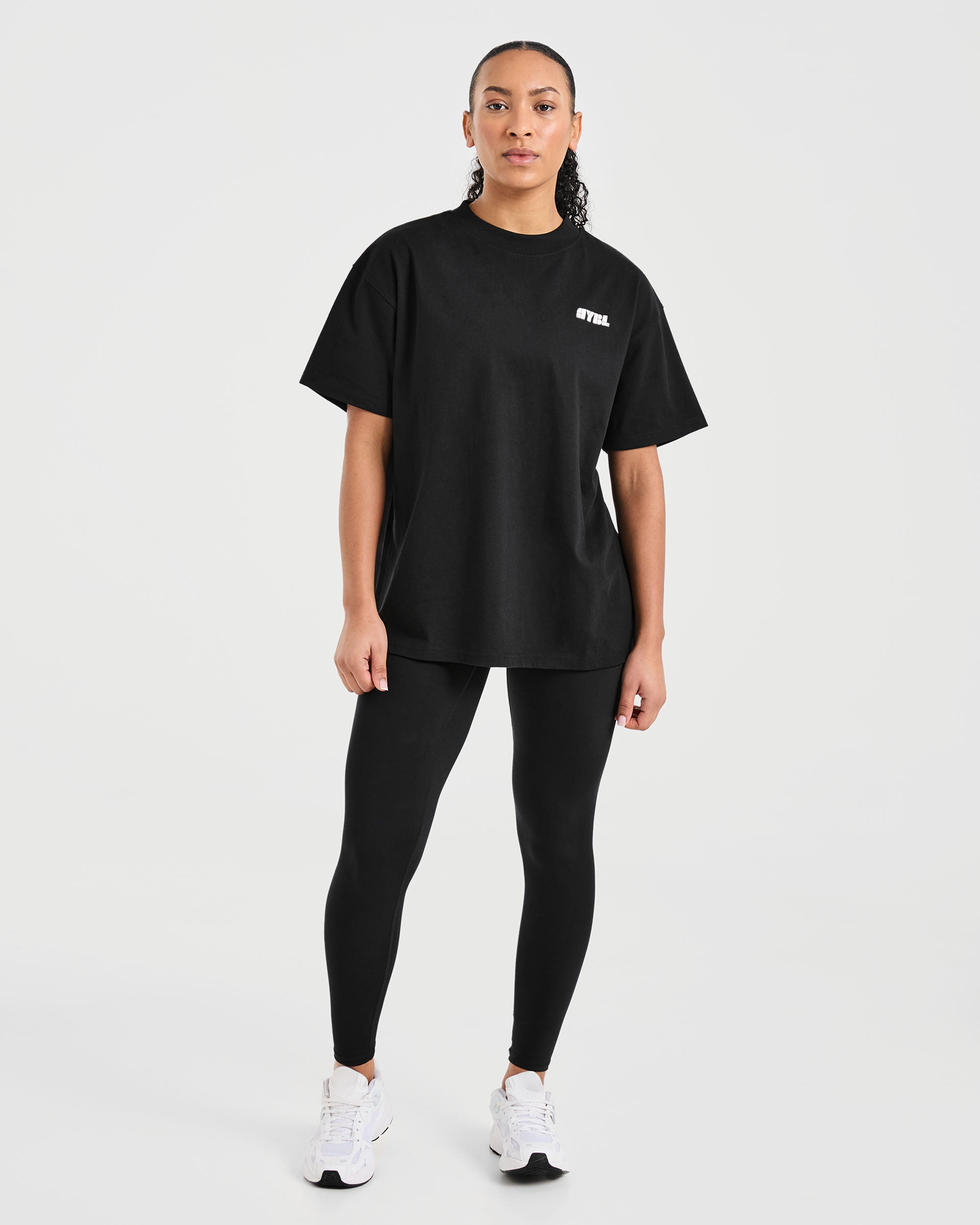 Athletics Retro Oversized T Shirt - Noir