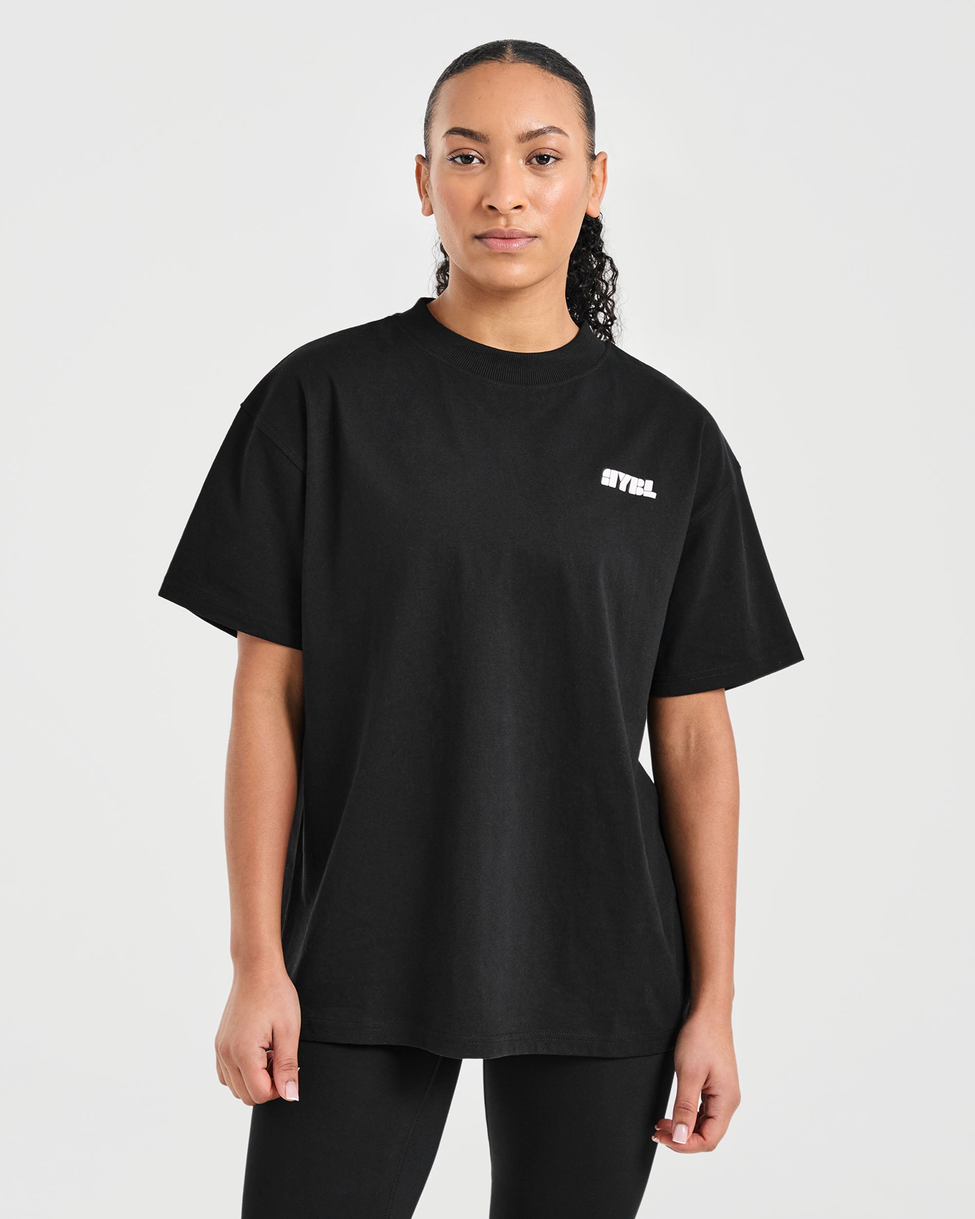 Athletics Retro Oversized T Shirt - Noir