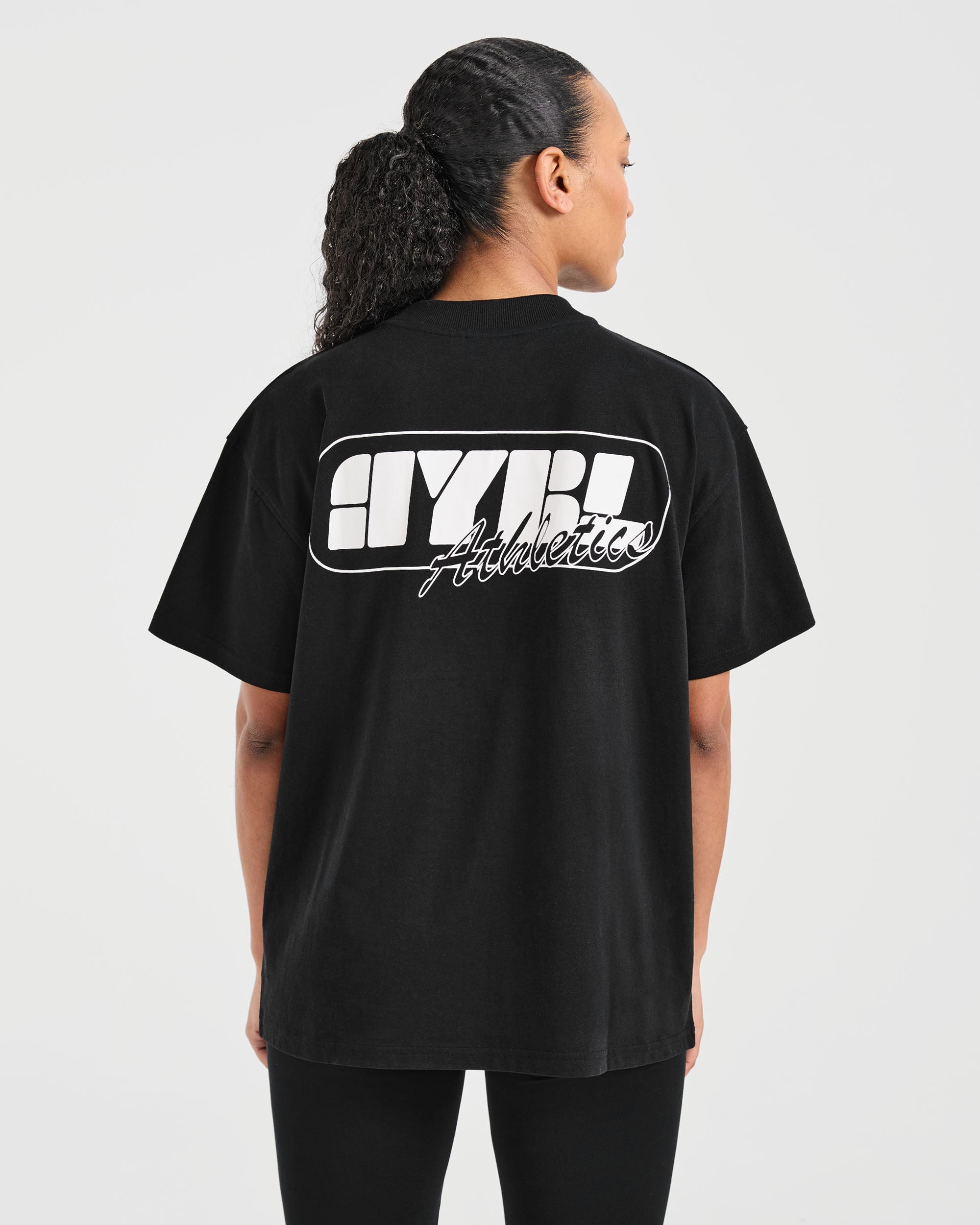 Athletics Retro Oversized T Shirt - Noir