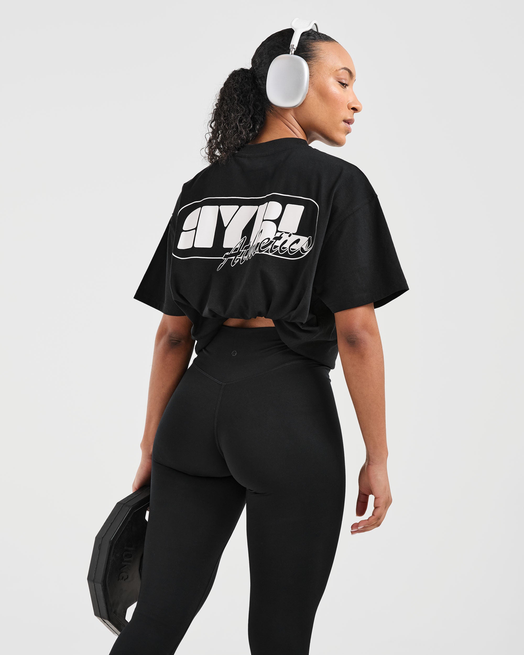 Athletics Retro Oversized T Shirt - Noir