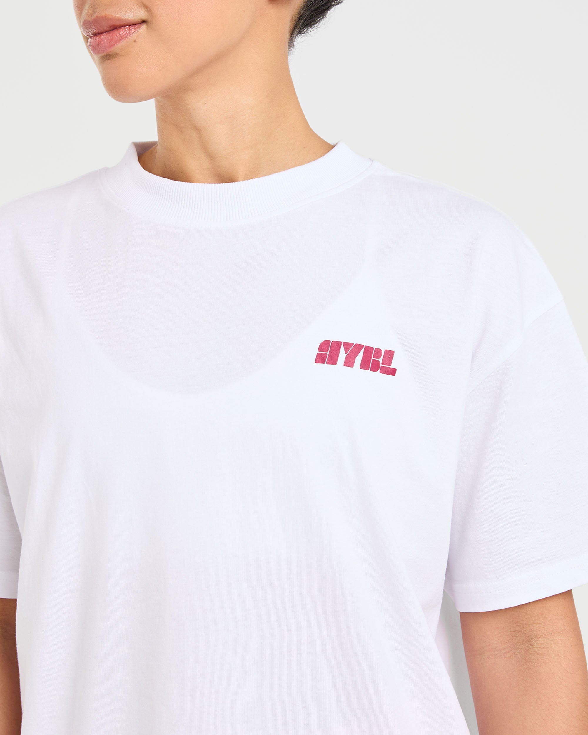 Athletics Retro Oversized T Shirt - Blanc