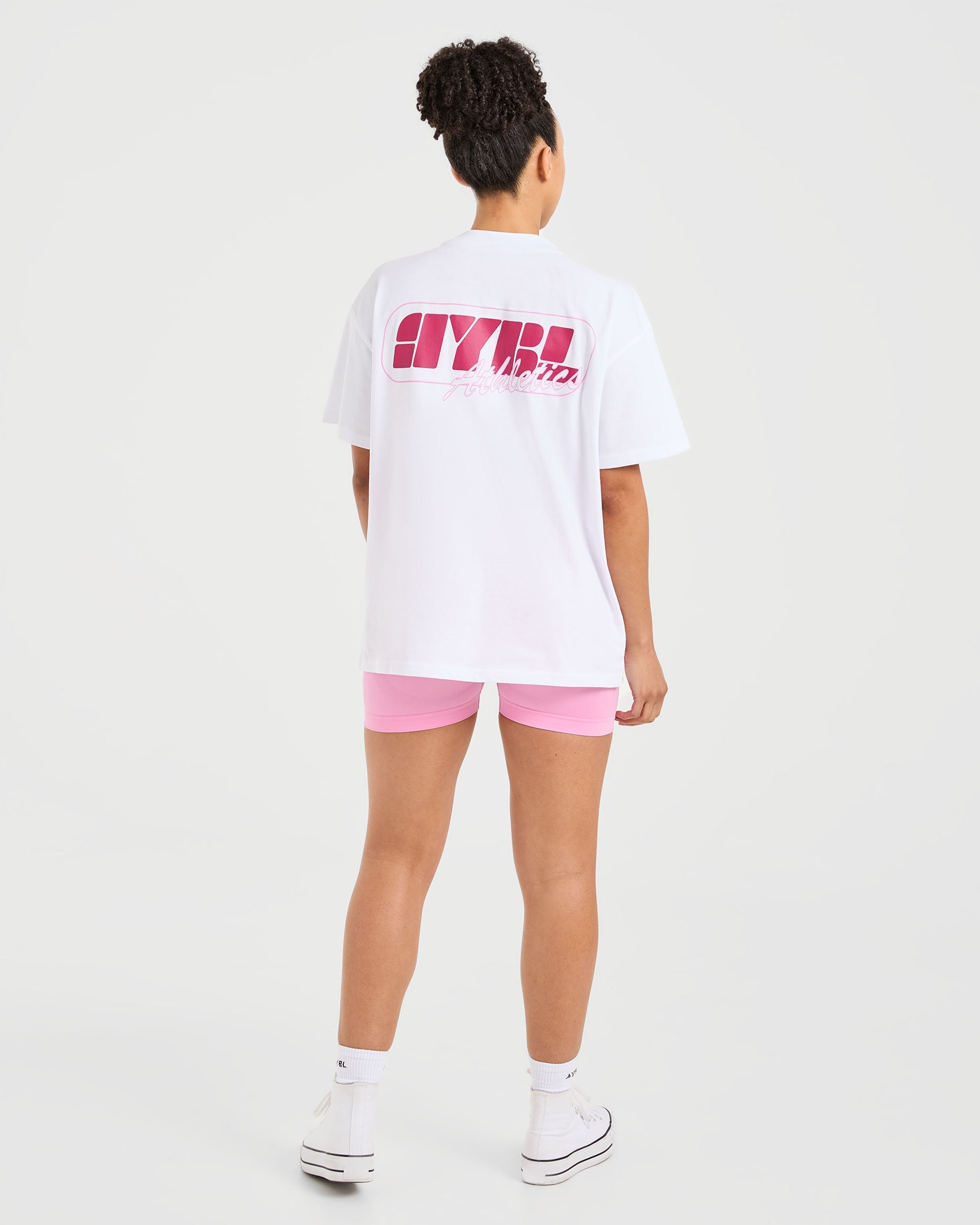 Athletics Retro Oversized T Shirt - Blanc