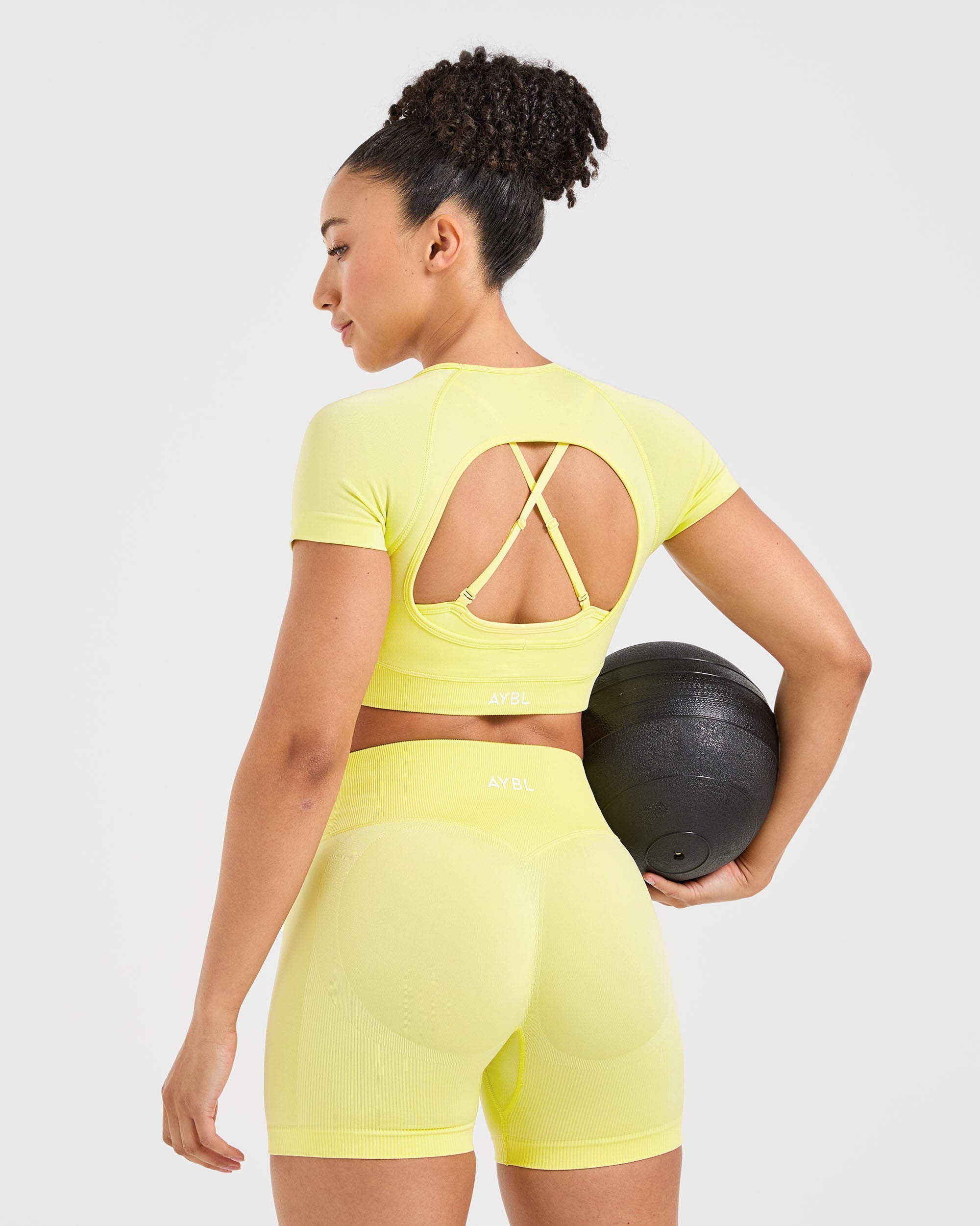 Adapt Seamless Crop Top - Spring Jaune