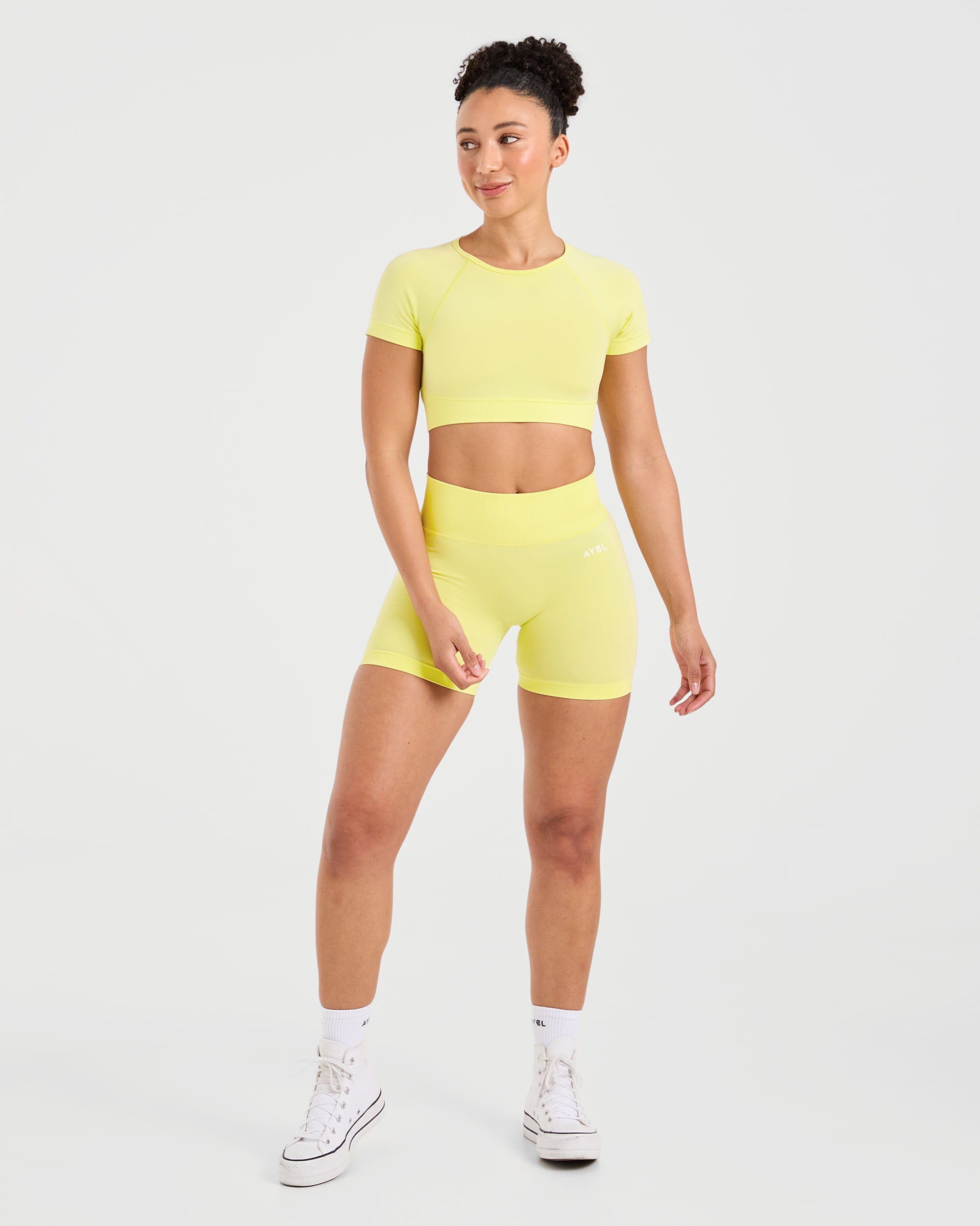 Adapt Seamless Crop Top - Spring Jaune