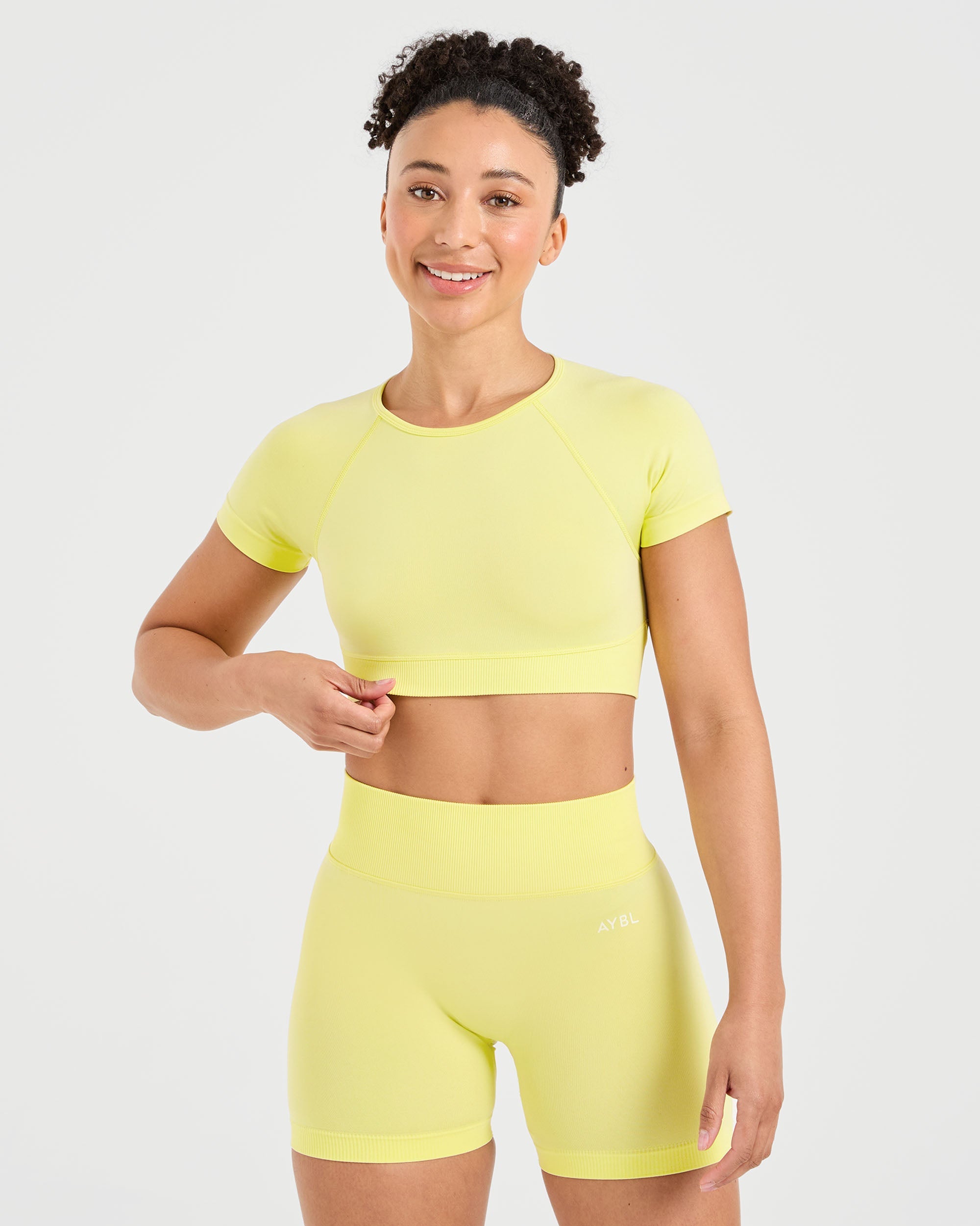 Adapt Seamless Crop Top - Spring Jaune