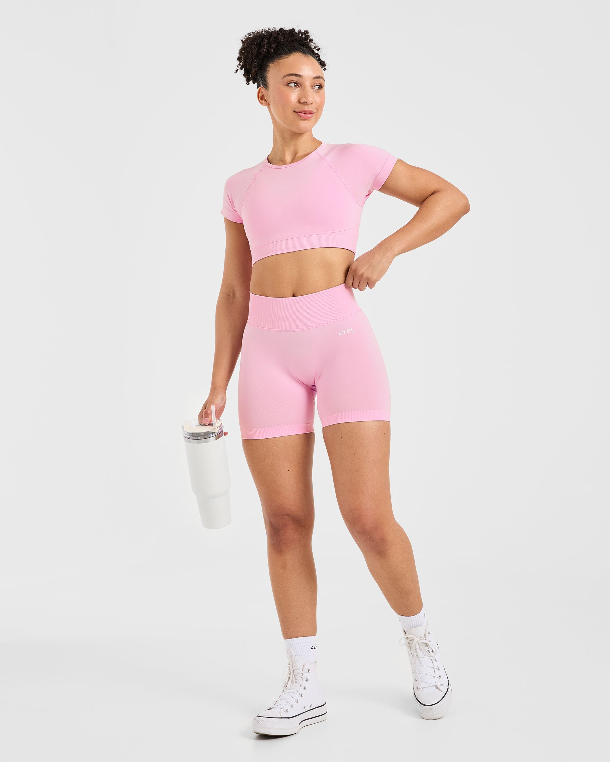 Adapt Seamless Crop Top - Spring Rose