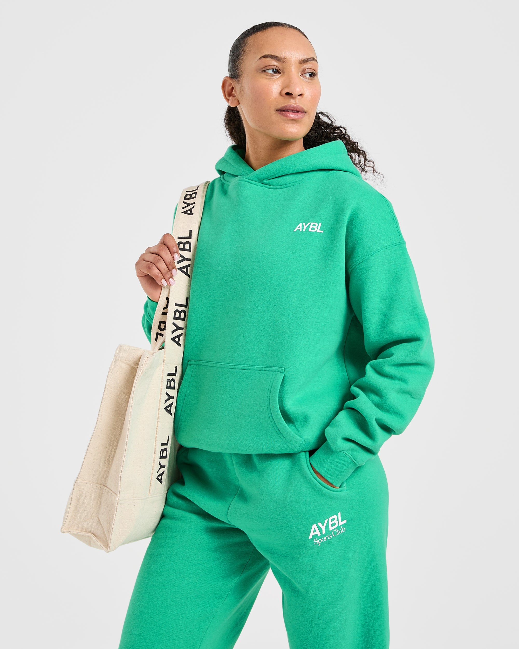 AYBL Sports Club Oversized Hoodie - Racing Vert