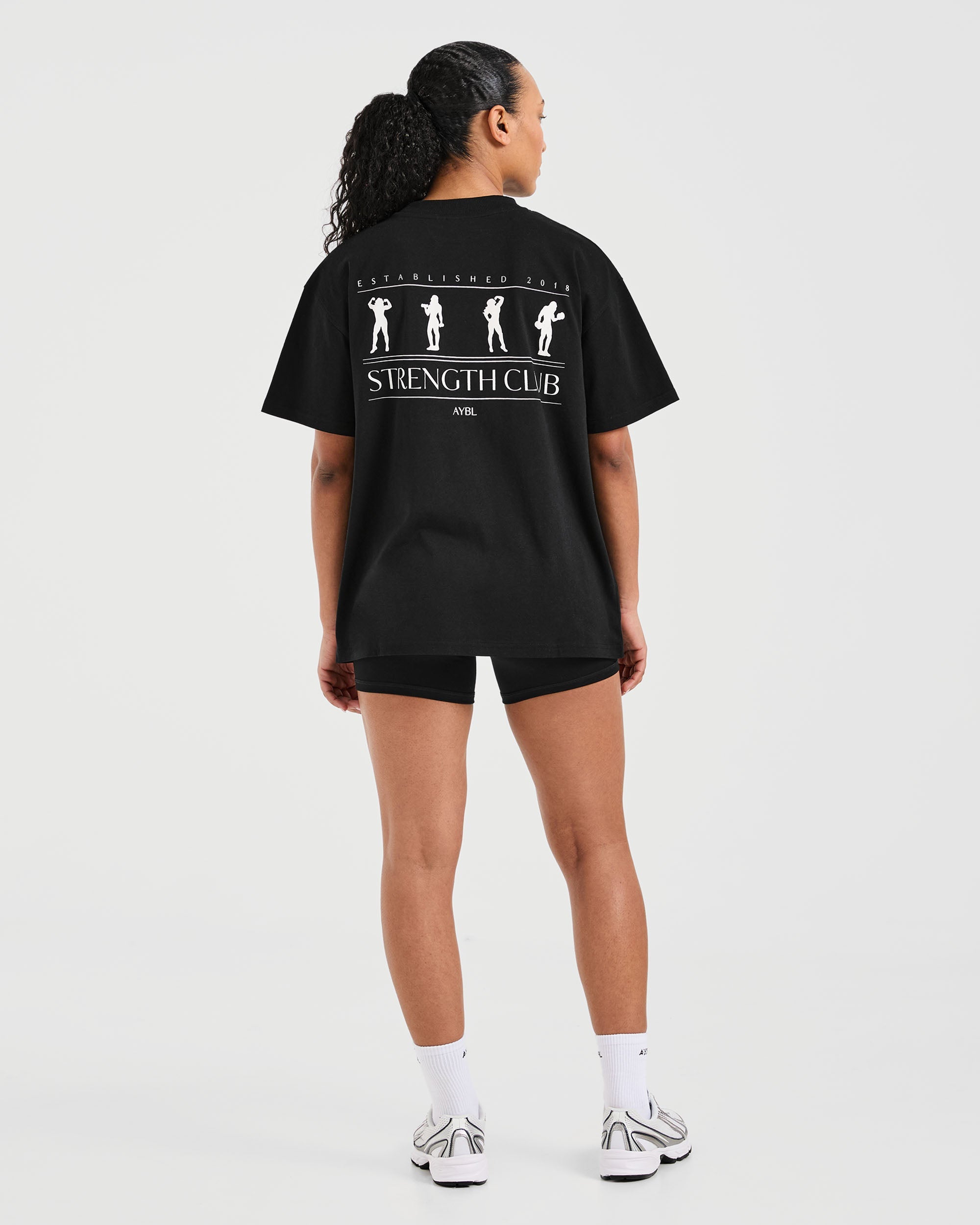 Strength Club Oversized T Shirt - Noir