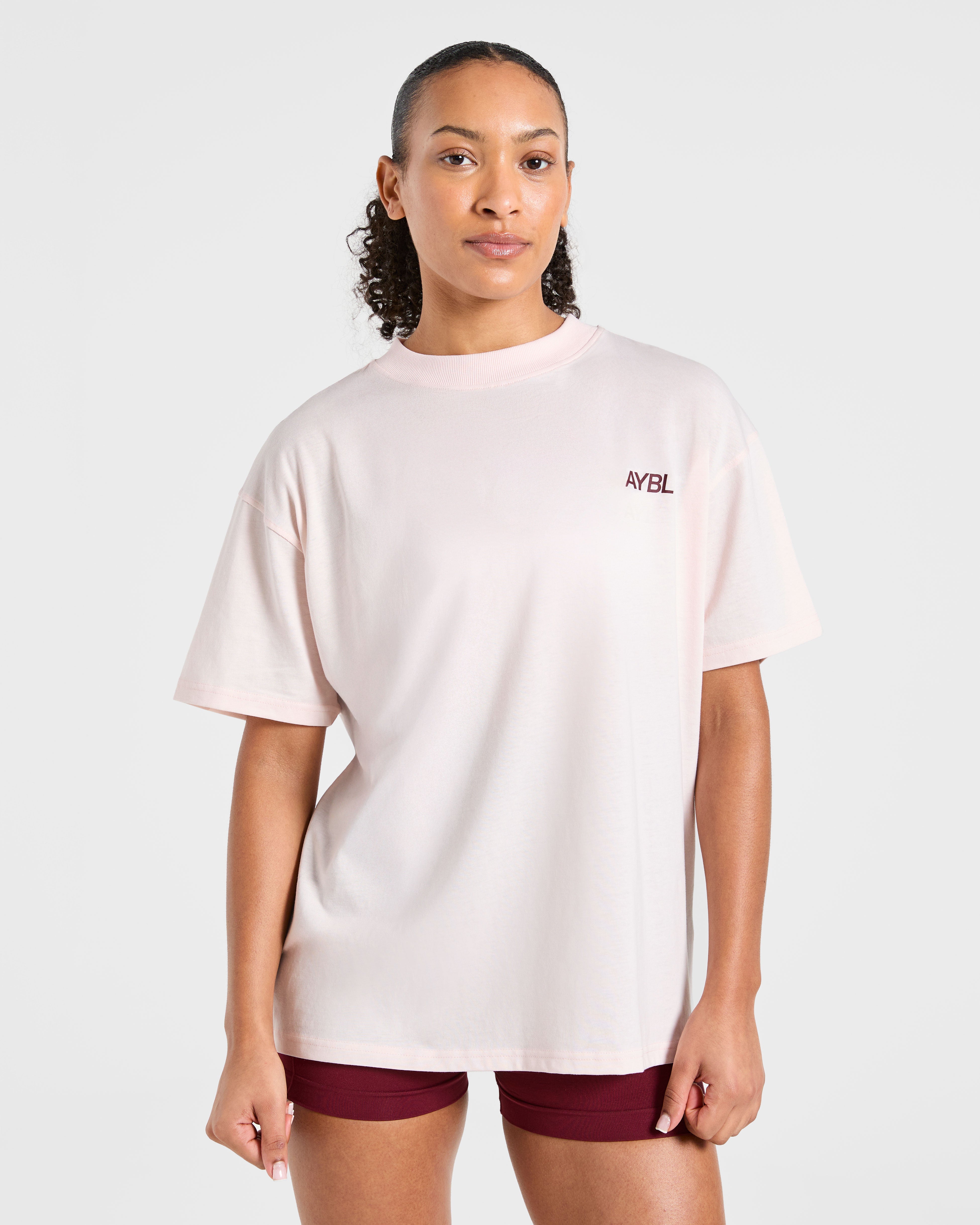 Sport Society Oversized T Shirt - Rose