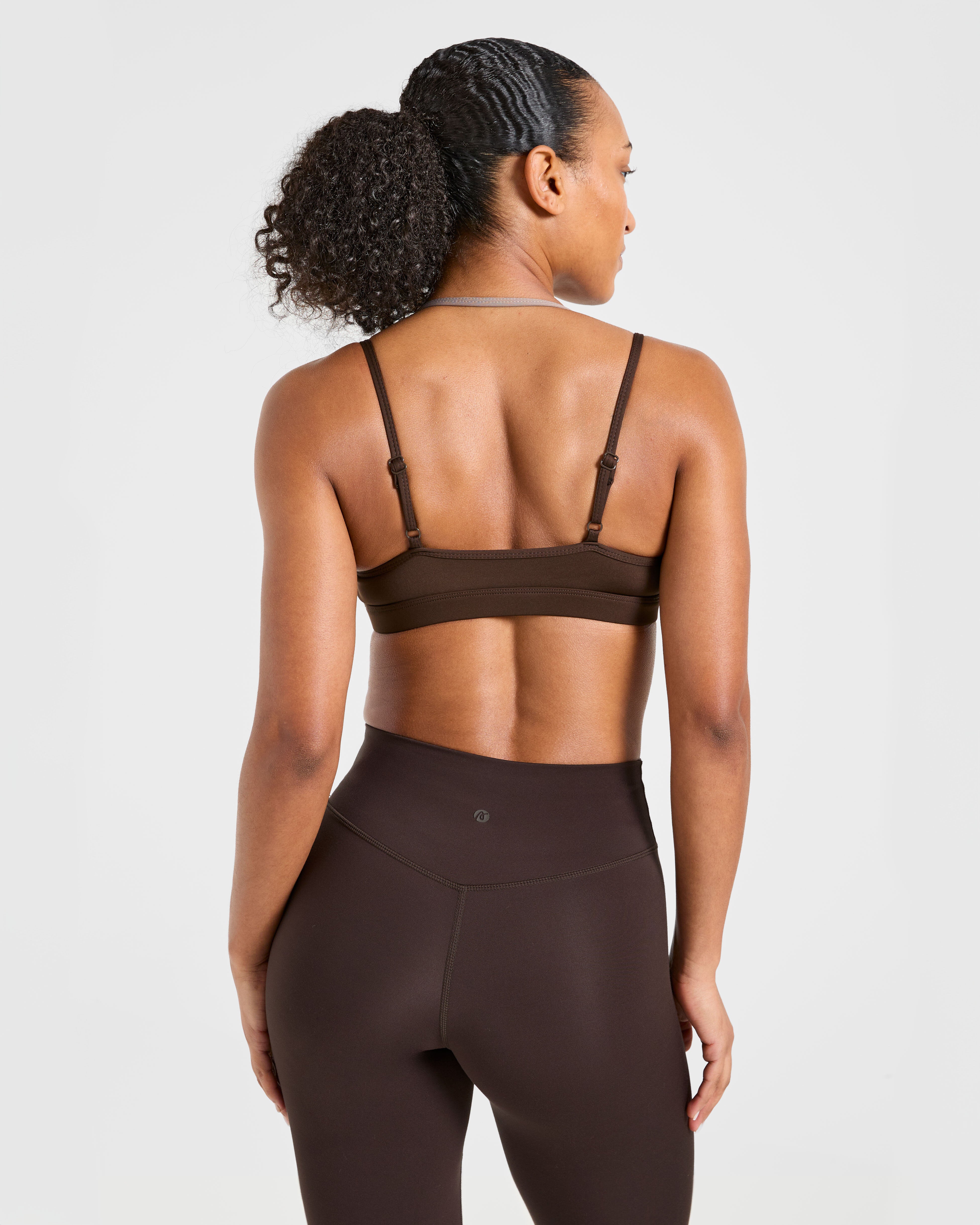 Essential Double Layer Sports Bra - Marron