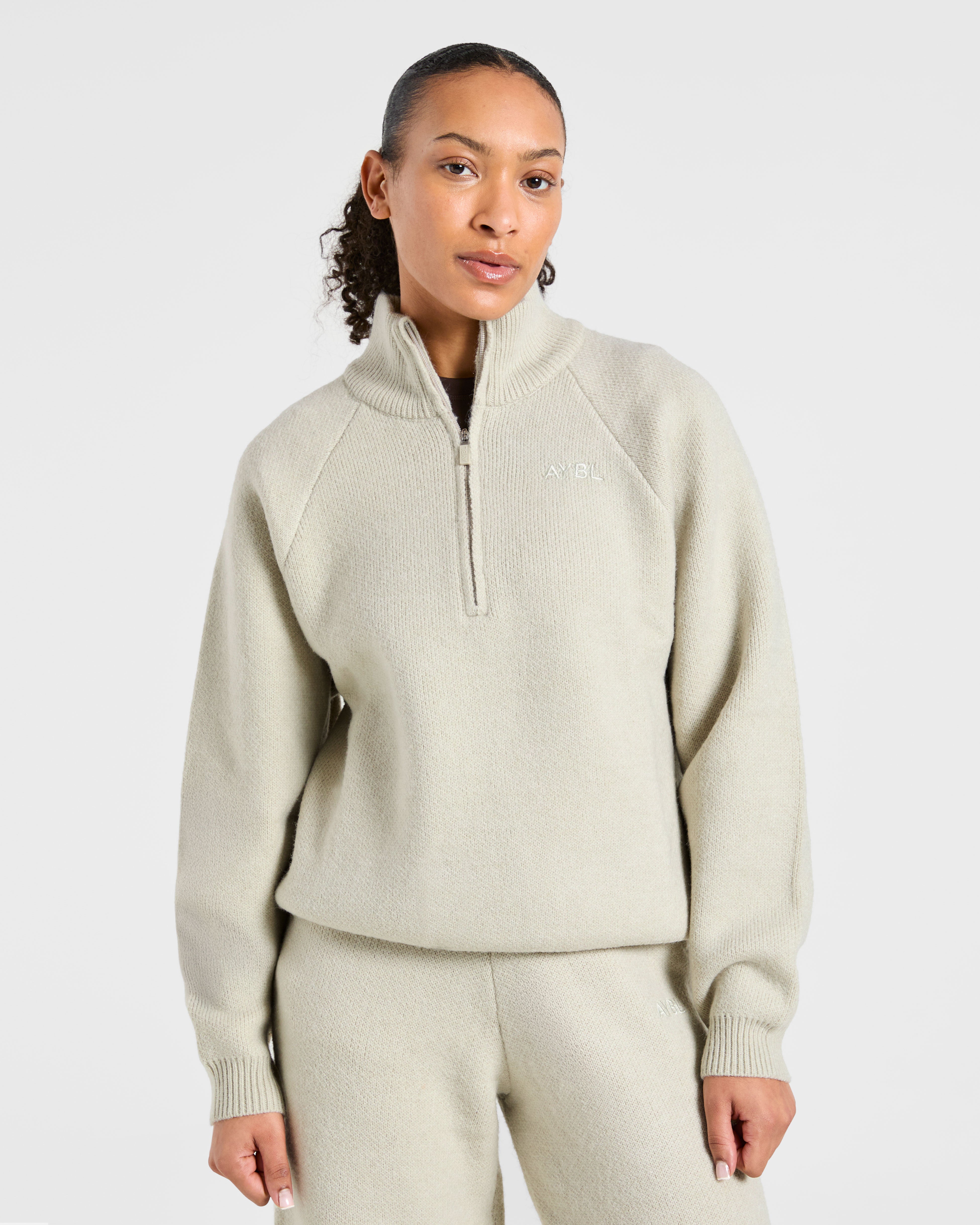 Soft Oversized Knitted 1/4 Zip - Seasalt