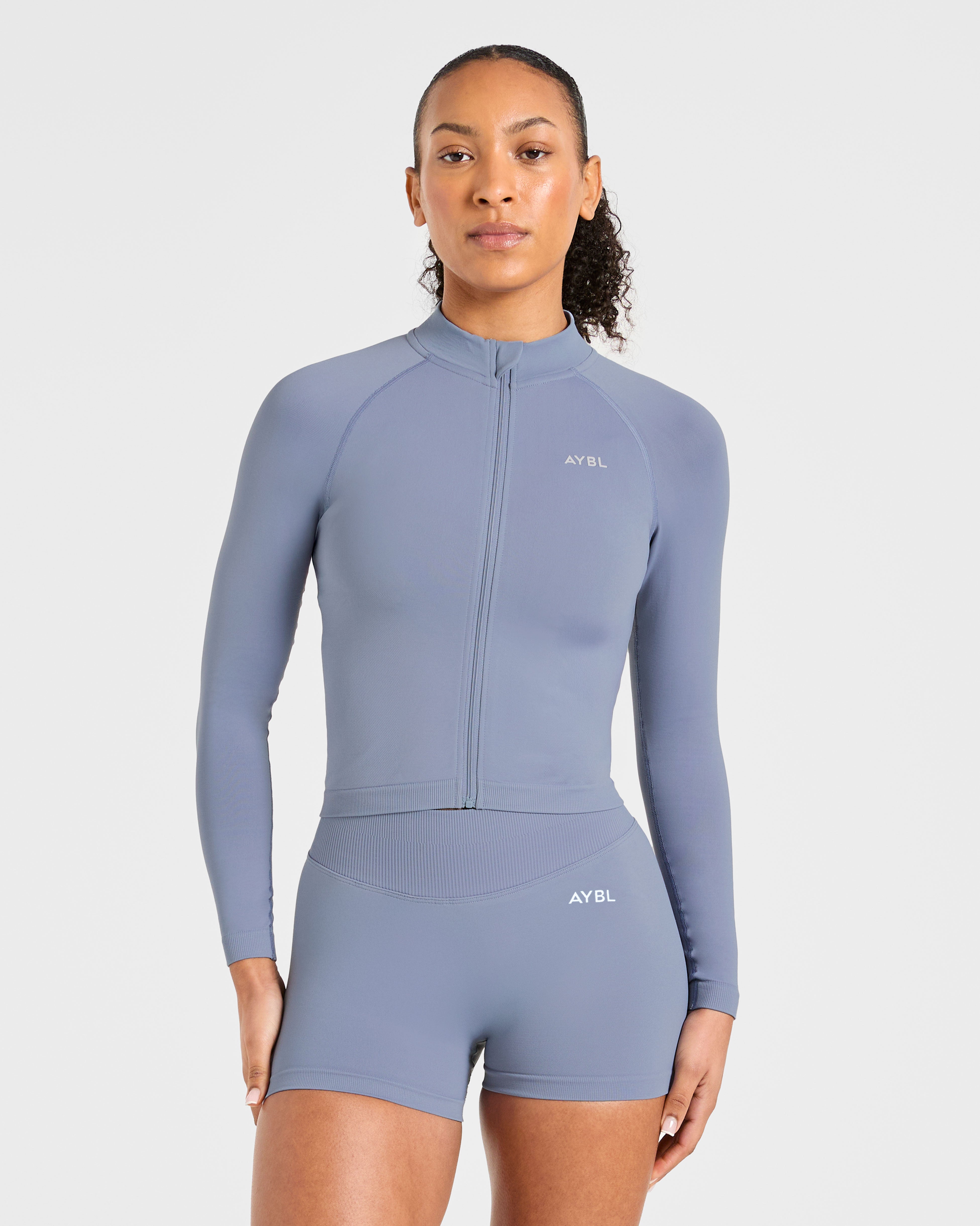 Enhance Seamless Jacket - Slate Bleu