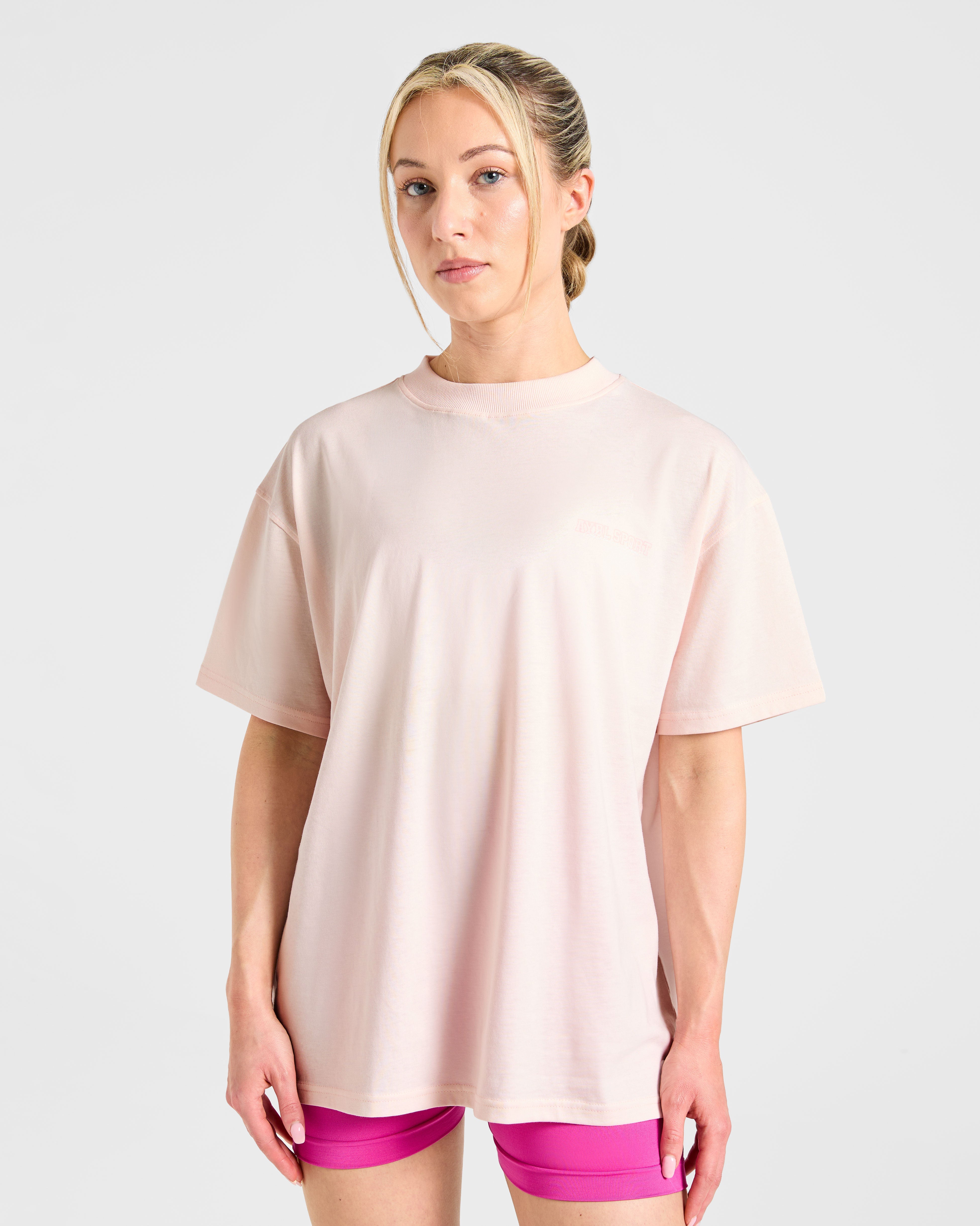 Varsity Dept. Oversized T Shirt - Rose
