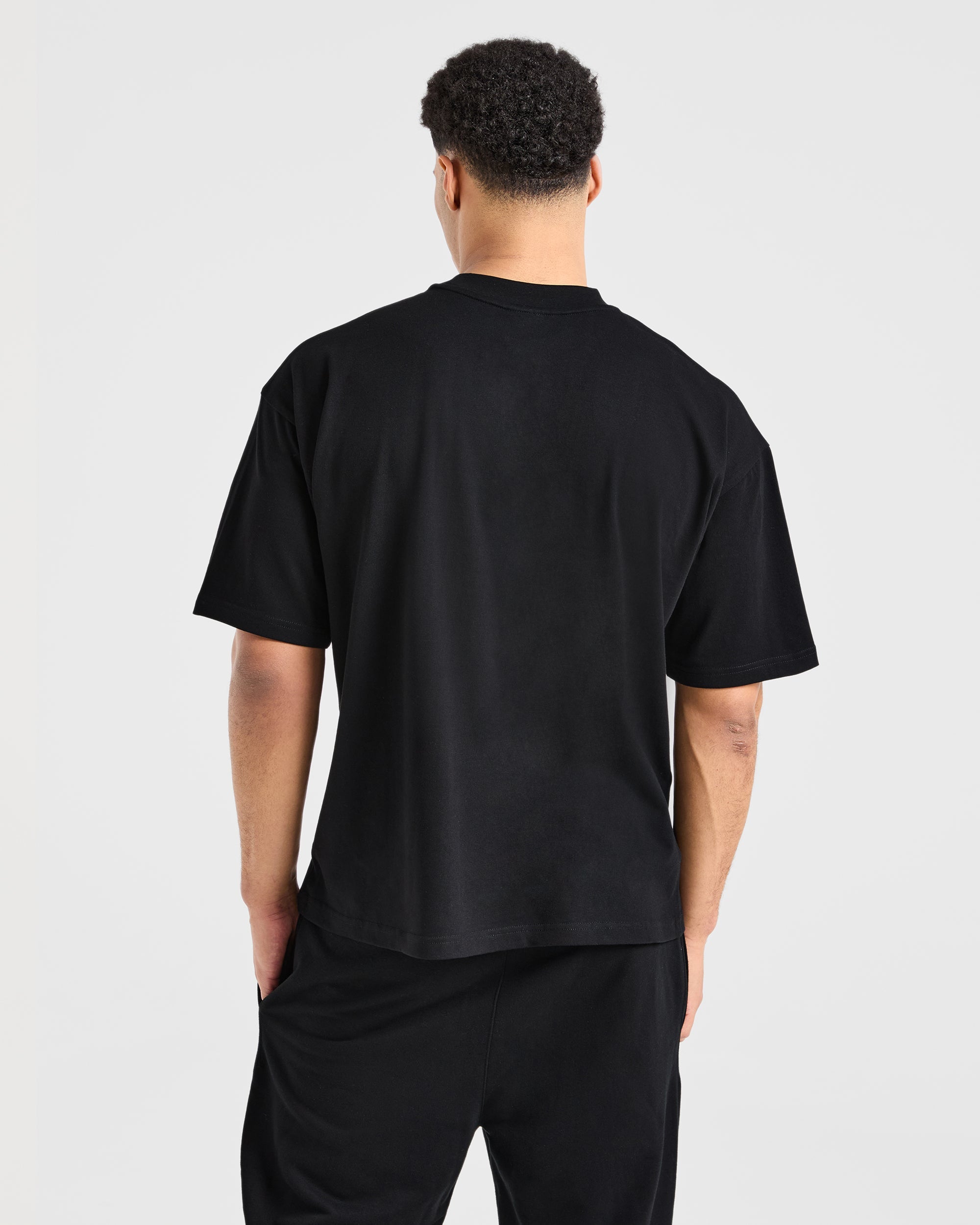 Sports Club Dot Oversized T Shirt - Noir