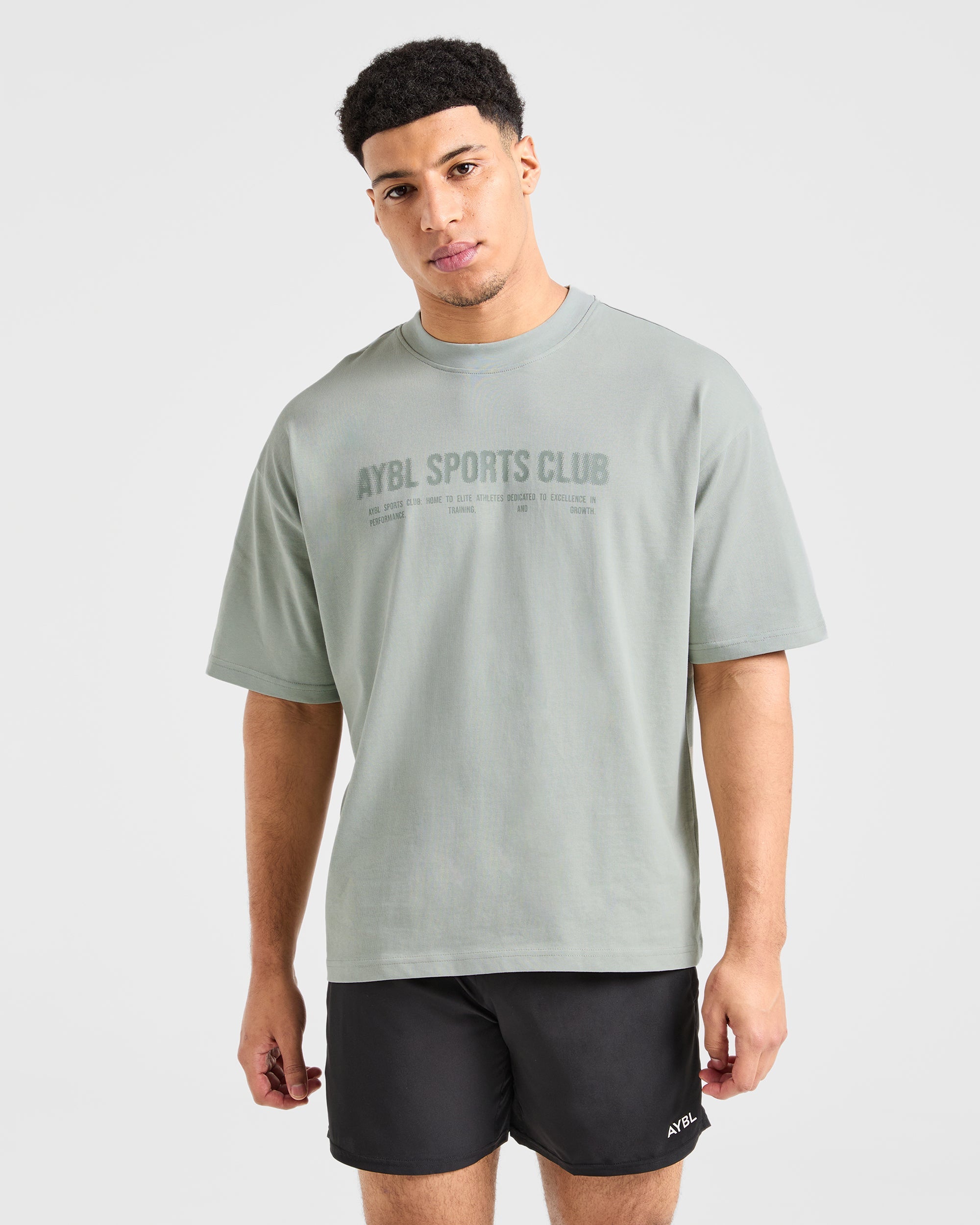 Sports Club Dot Oversized T Shirt - Vert Mist