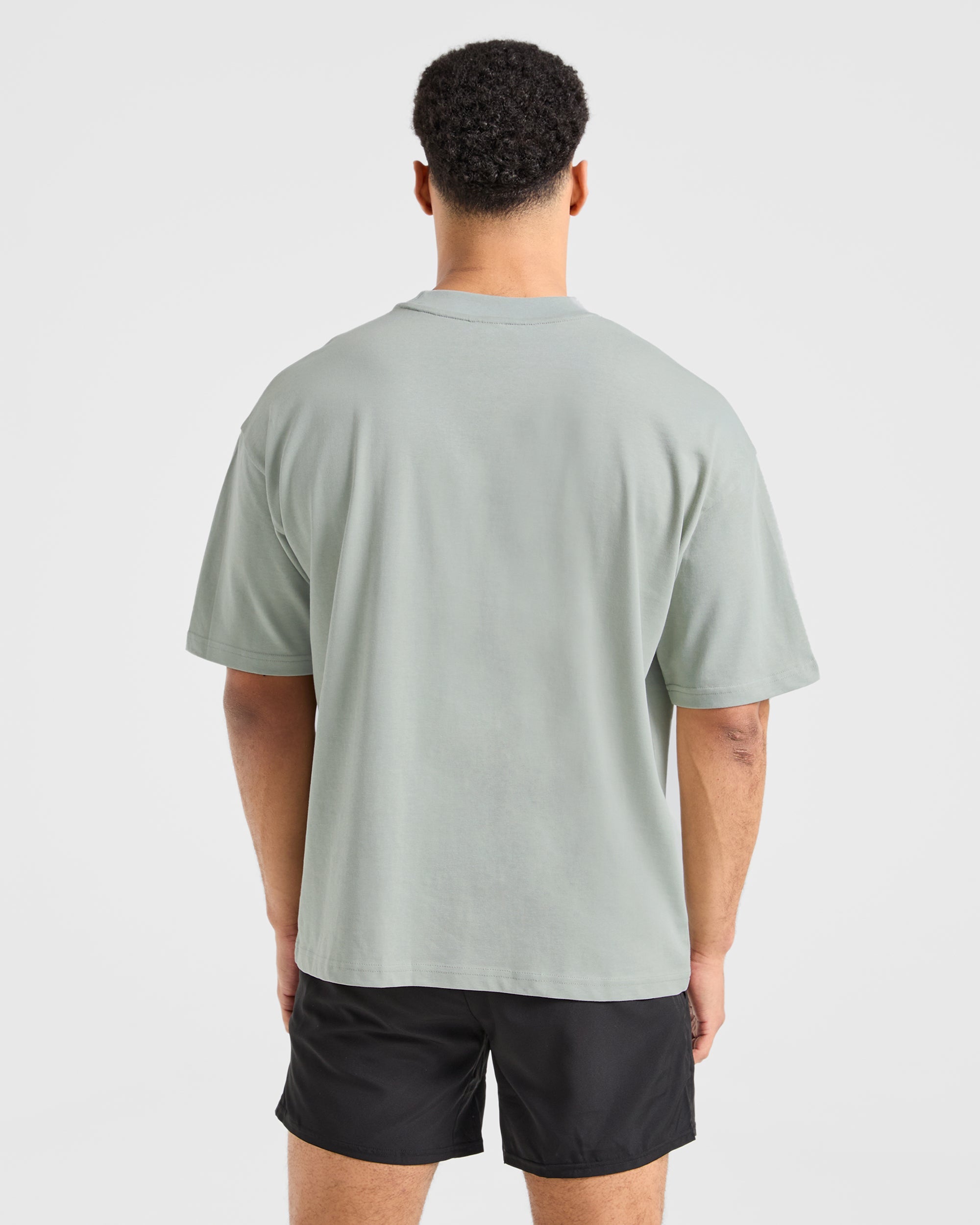 Sports Club Dot Oversized T Shirt - Vert Mist