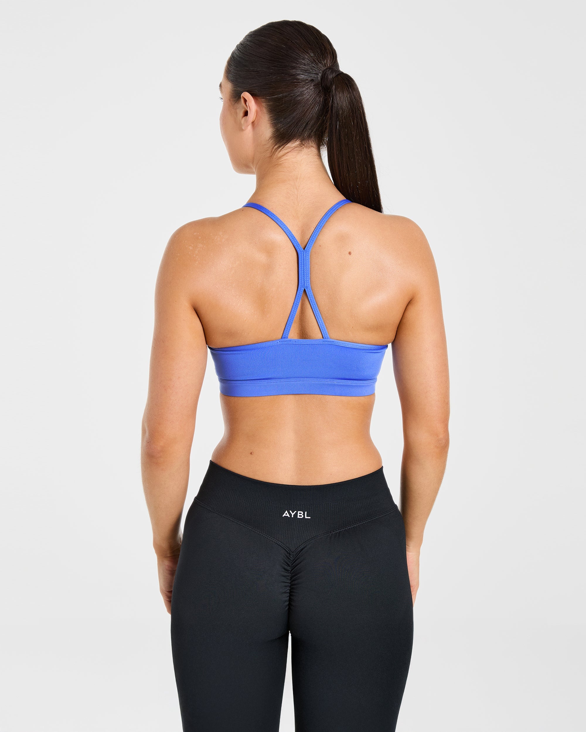 Essential Ruched Sports Bra - Cornflower Violet