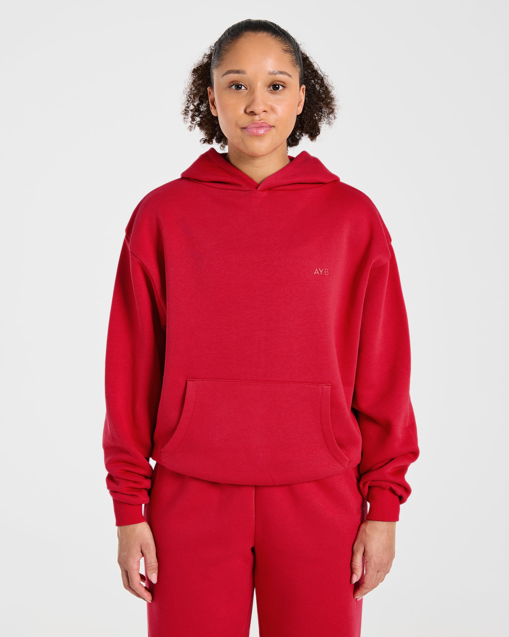 Lifestyle Oversized Hoodie - Rouge