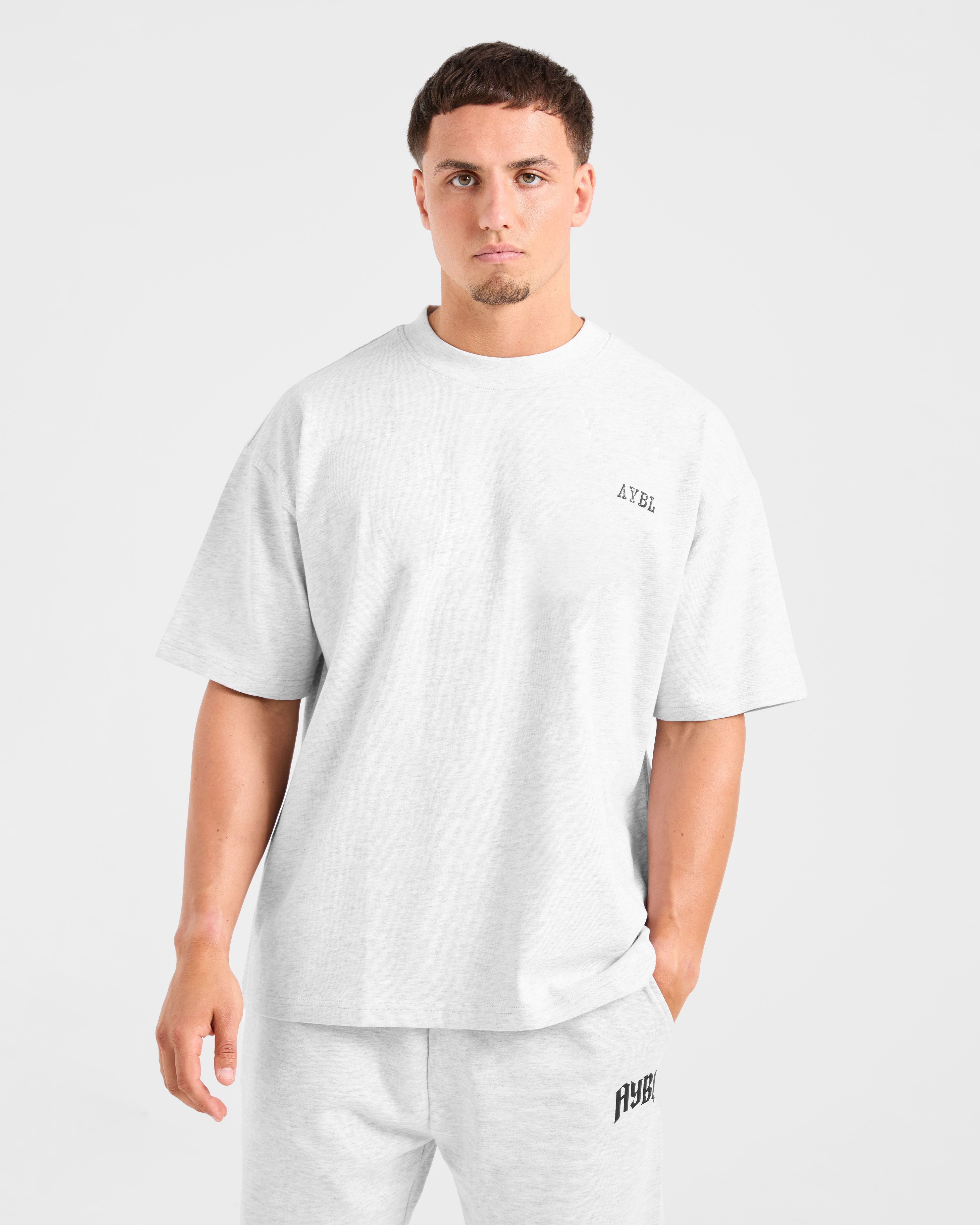 Lifting Essentials Oversized T Shirt - Gris Marl
