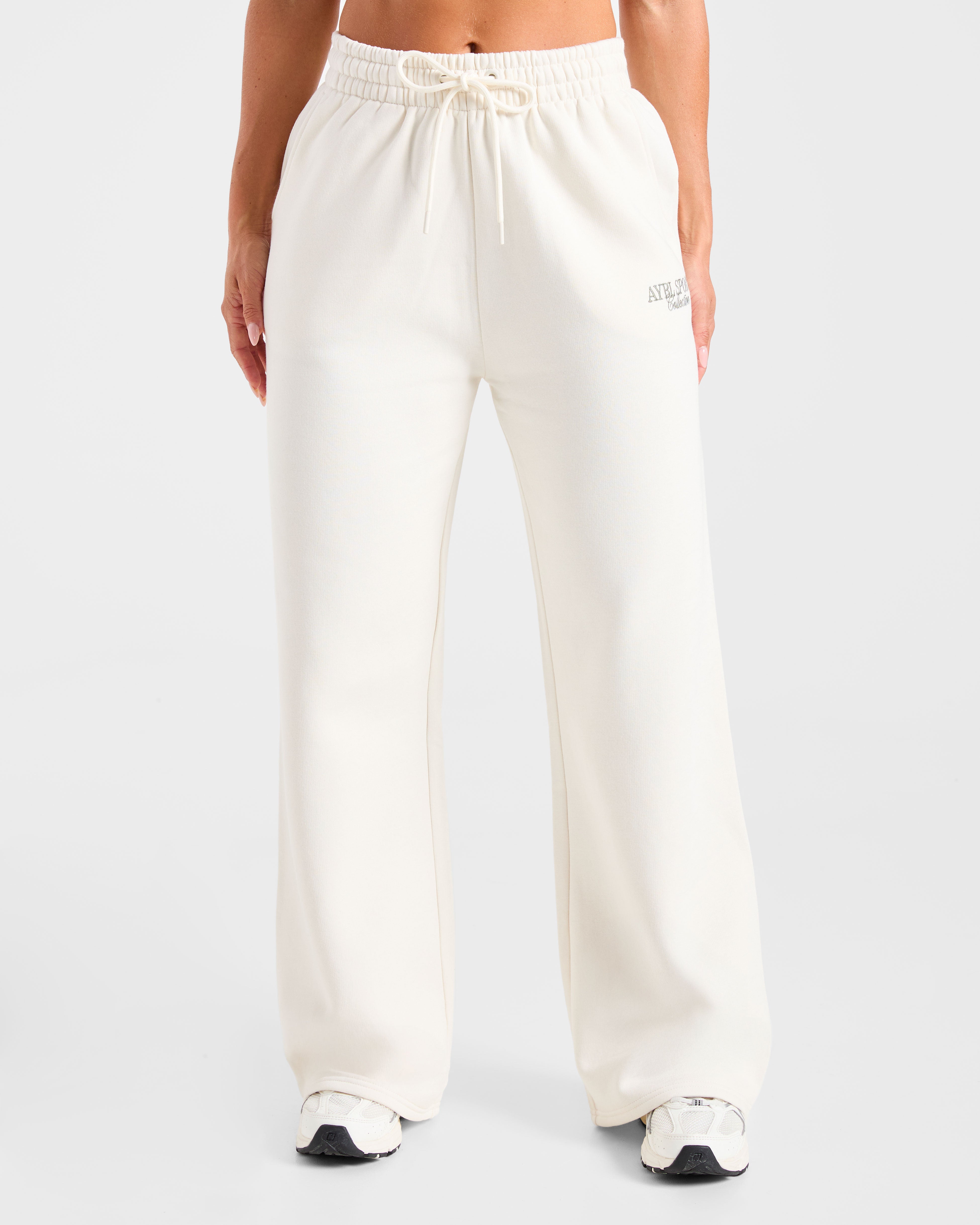 Sports Collective Oversized Straight Leg Joggers - Off Blanc/Vert