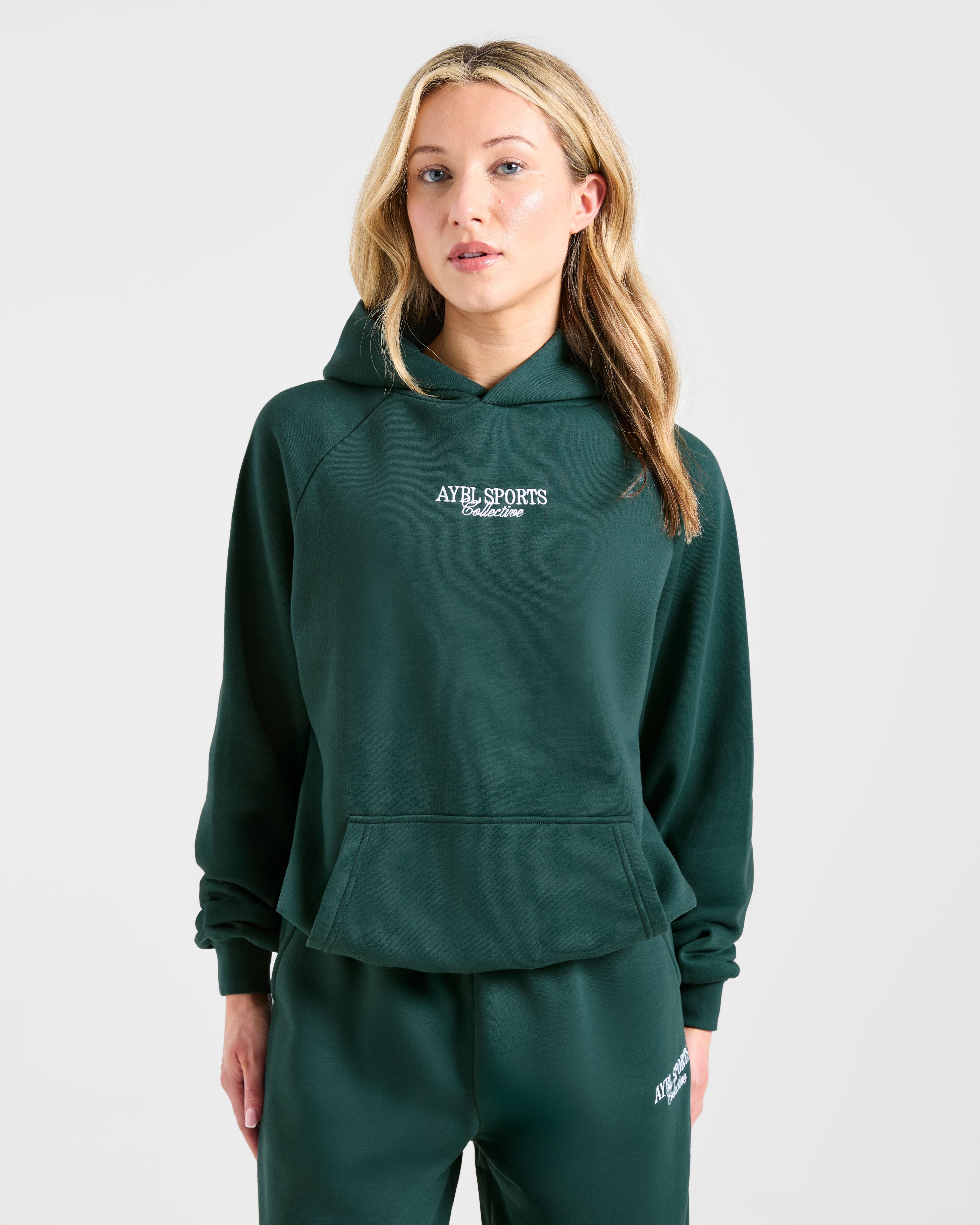 Sports Collective Oversized Hoodie - Deep Forest