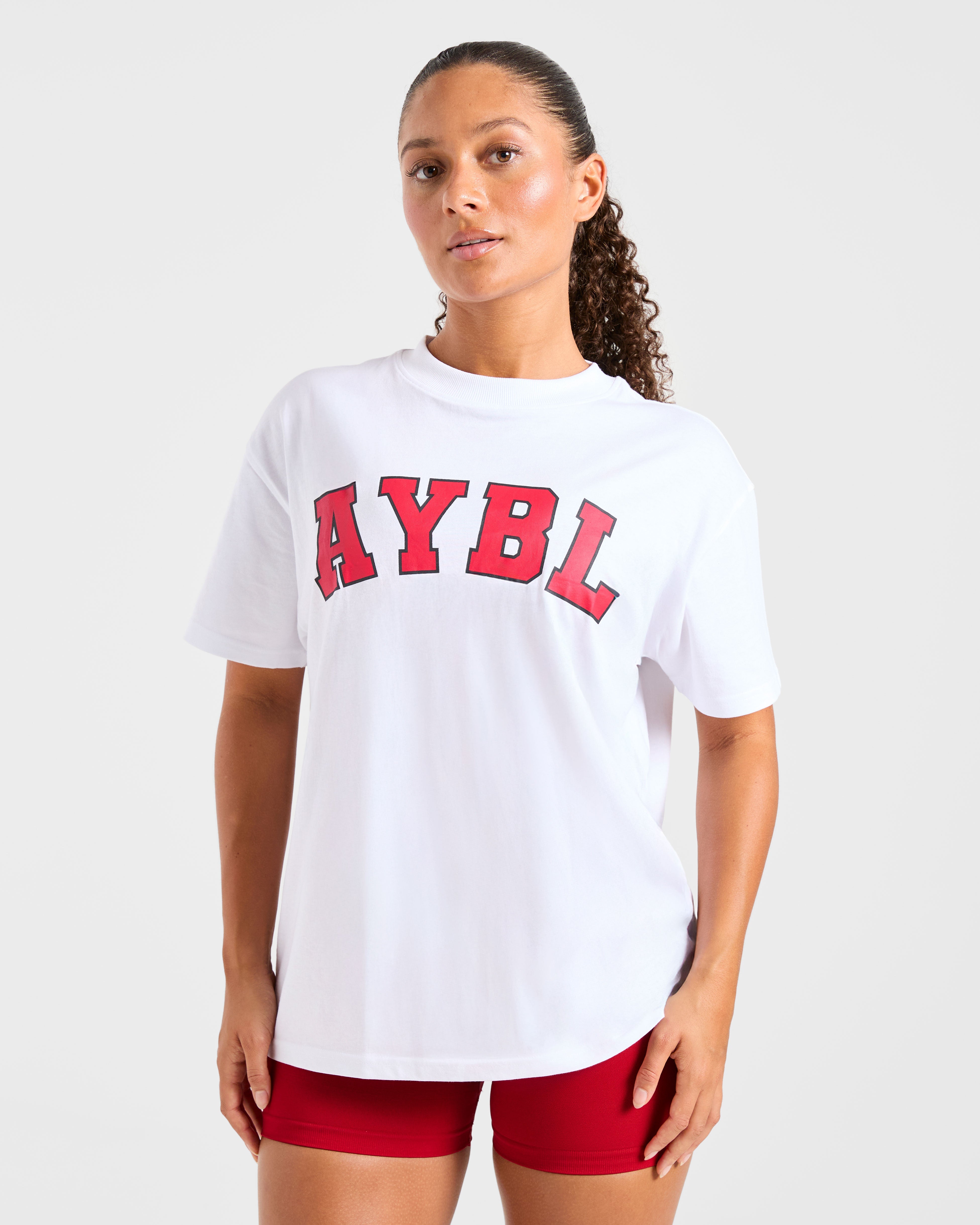 Varsity 2.0 Oversized T Shirt - Rouge