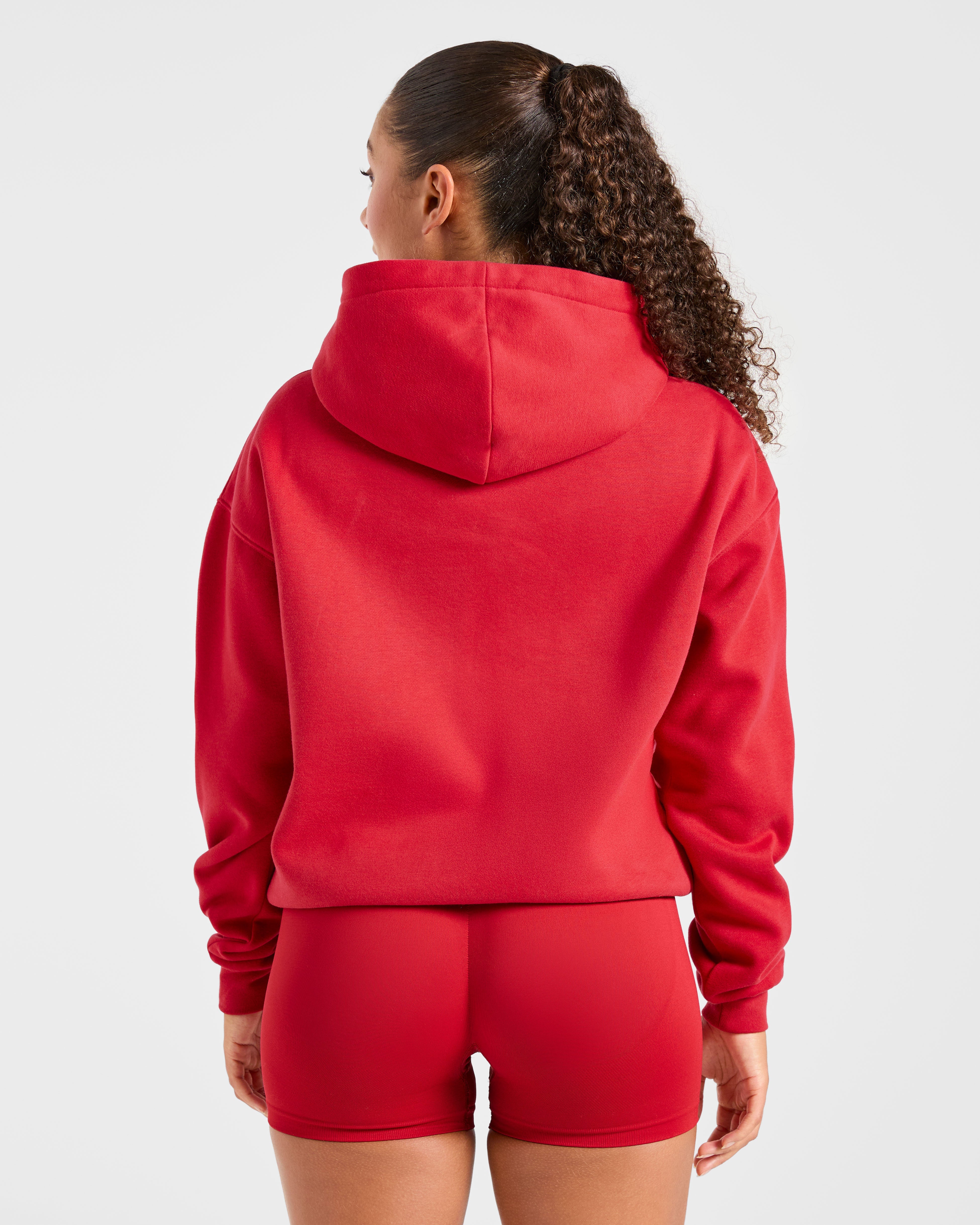Varsity 2.0 Oversized Hoodie - Rouge