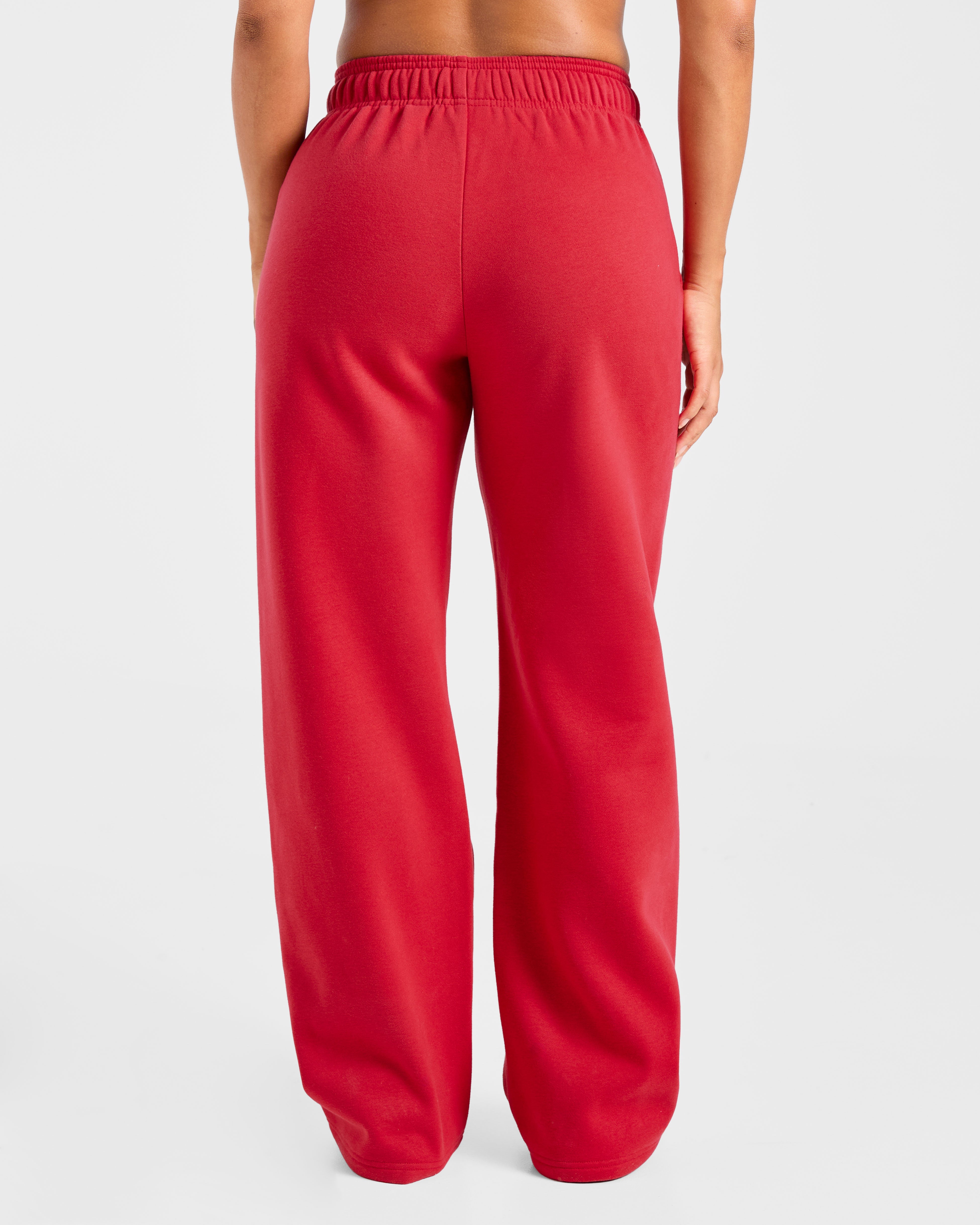 Varsity 2.0 Oversized Straight Leg Joggers - Rouge
