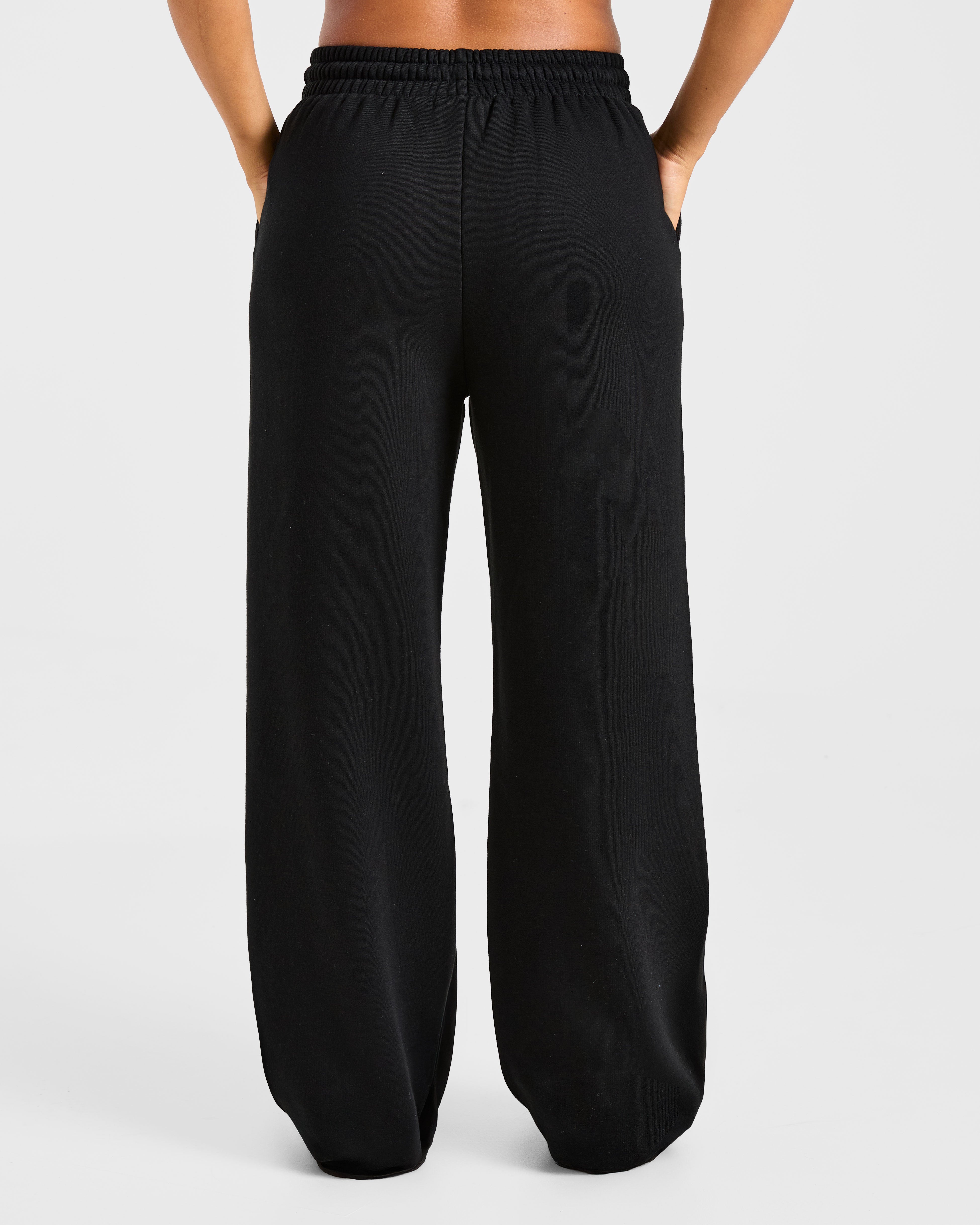 Sports Collective Oversized Straight Leg Joggers - Noir