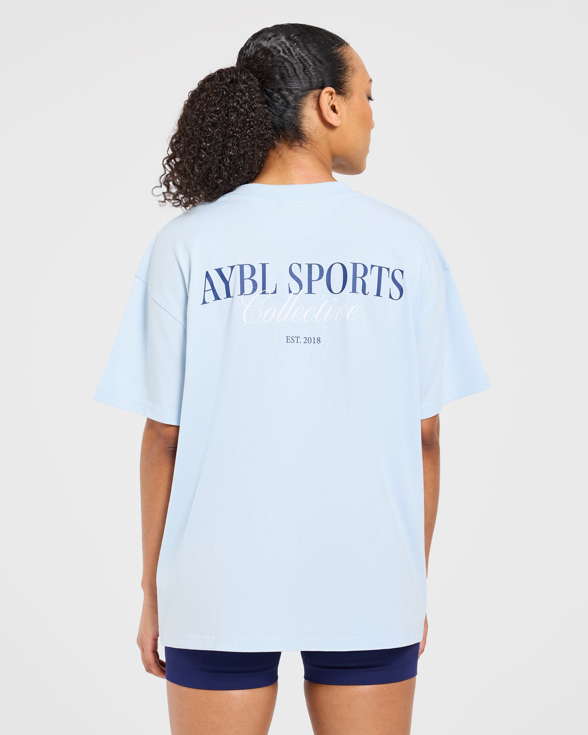 Sports Collective Oversized T Shirt - Bleu
