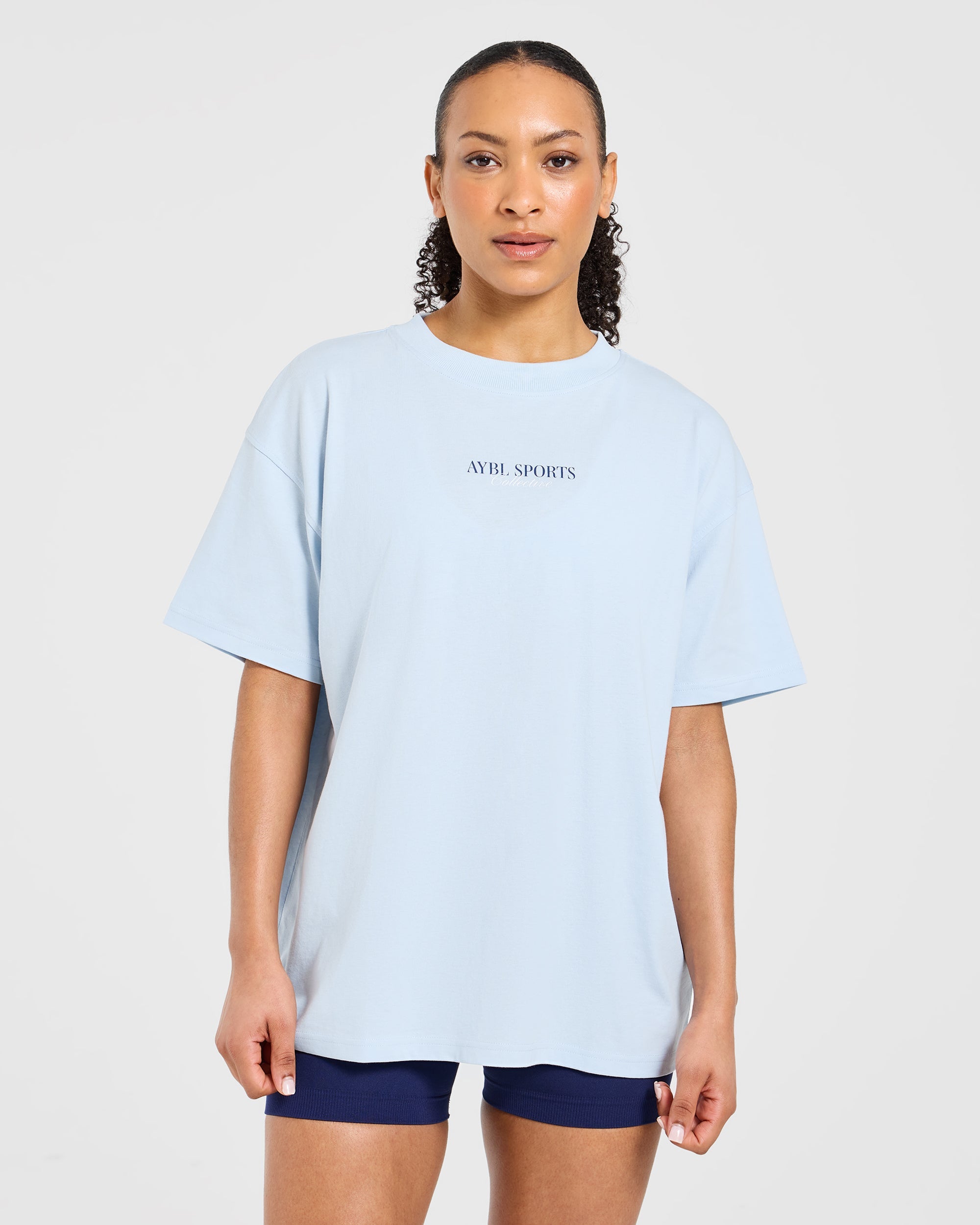 Sports Collective Oversized T Shirt - Bleu