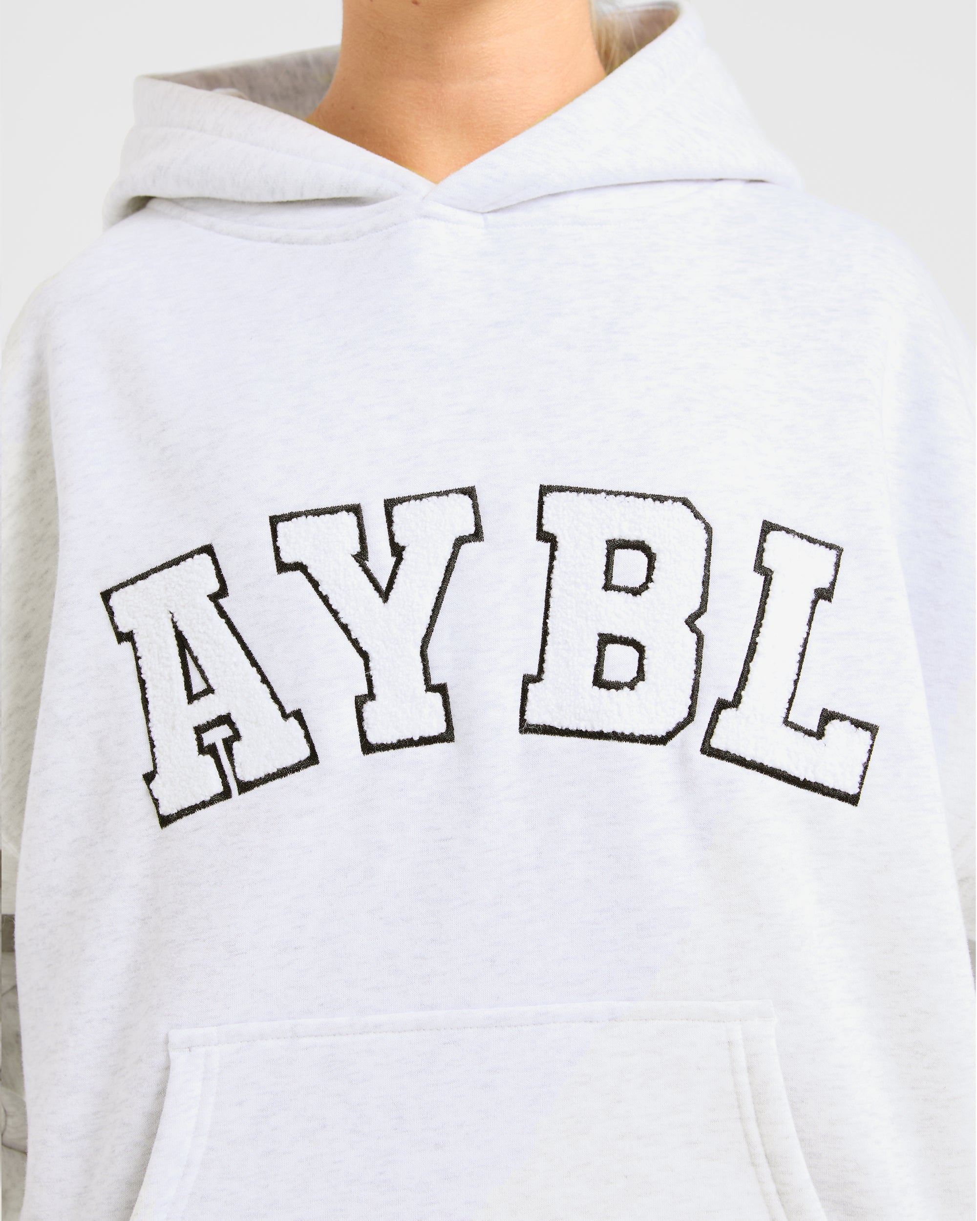 Varsity Oversized Hoodie - Heather Gris