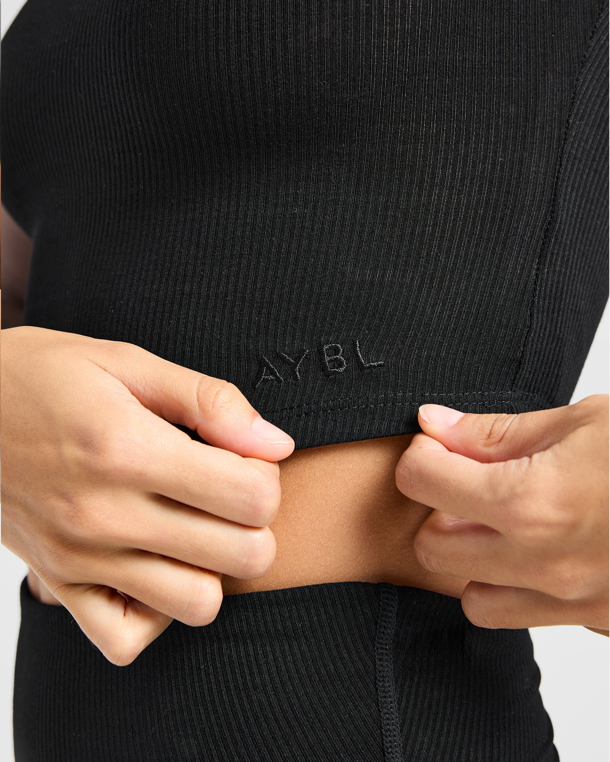 Lounge Ribbed T Shirt - Noir