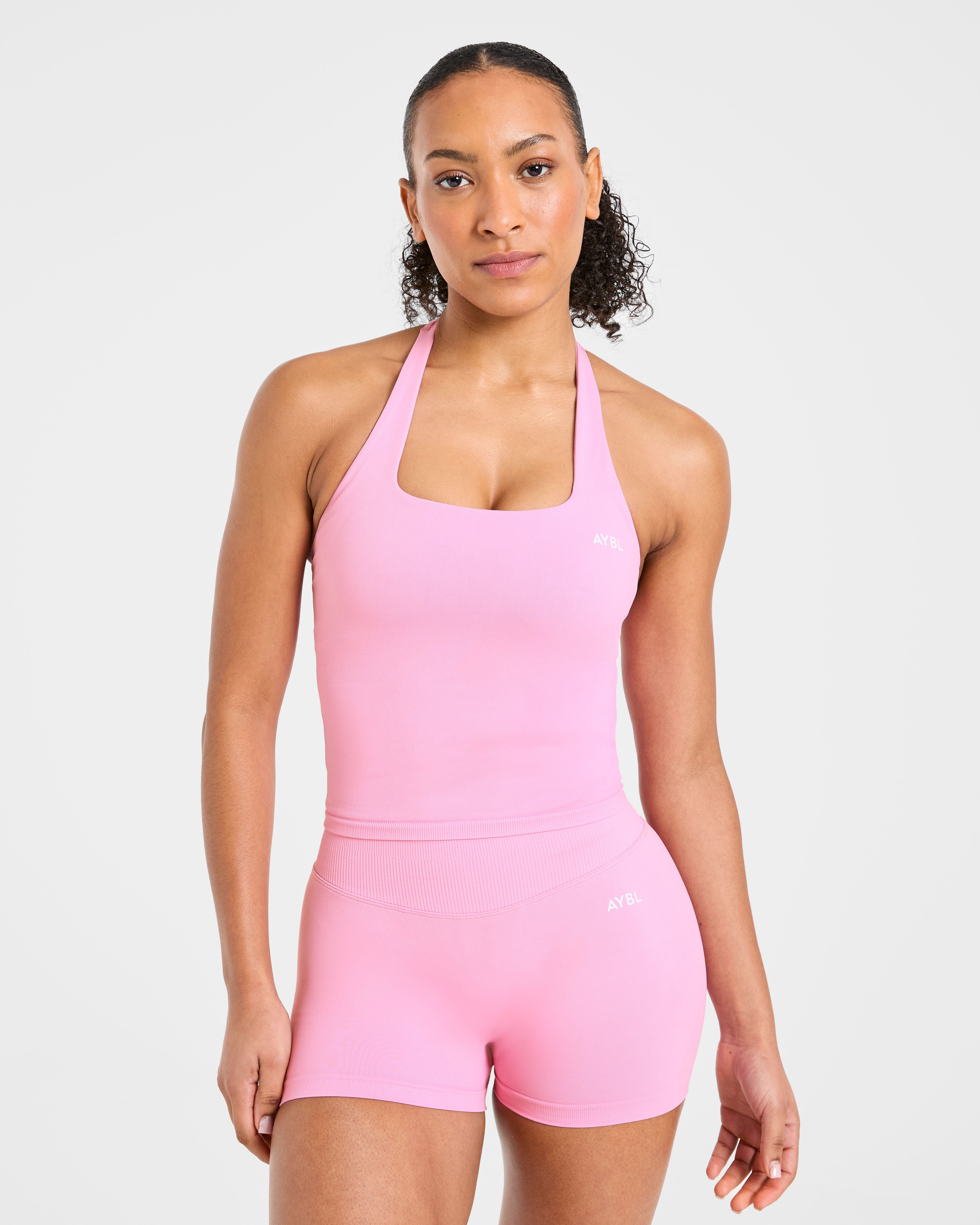 Enhance Seamless Halterneck Top - Sugar Rose