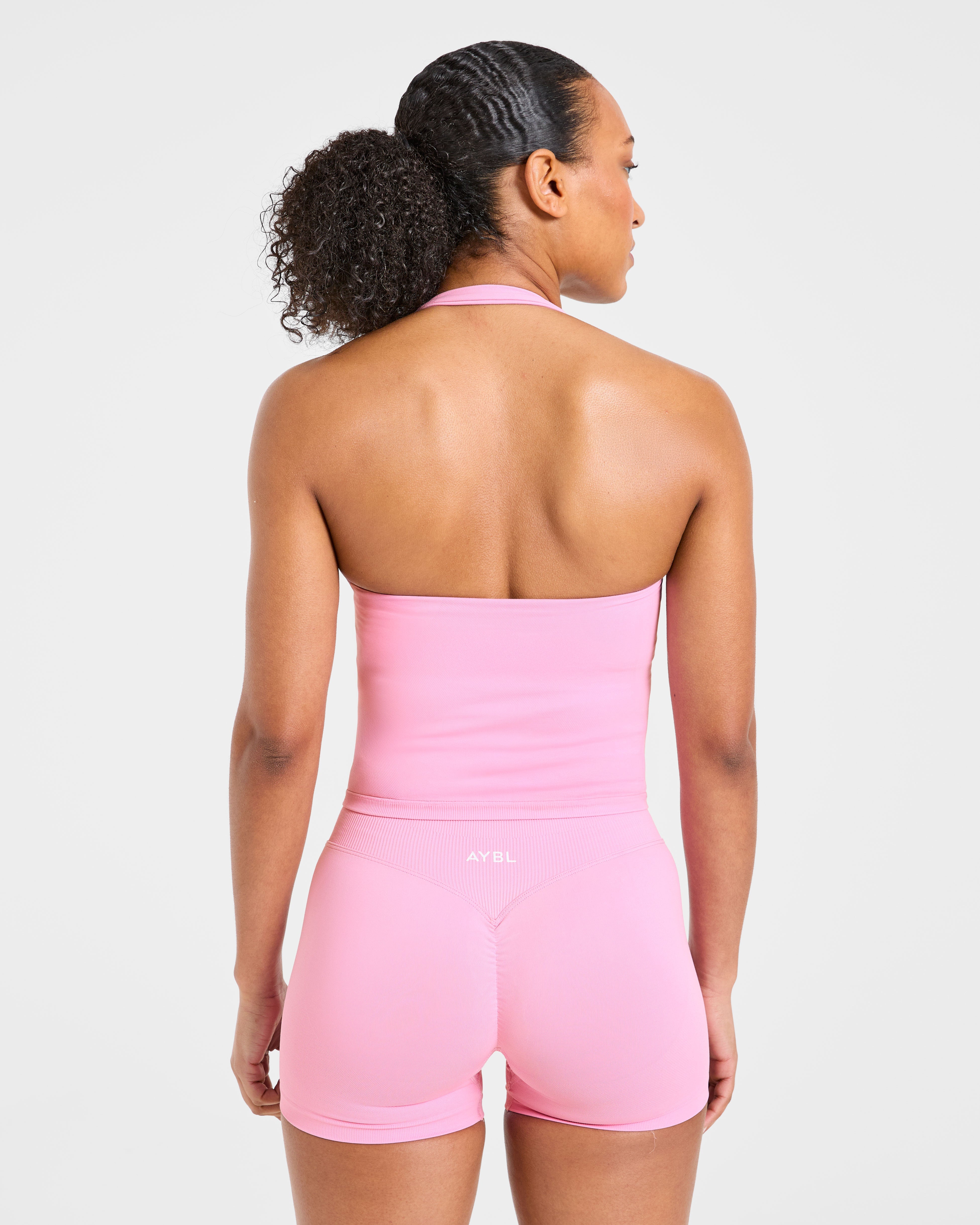 Enhance Seamless Halterneck Top - Sugar Rose