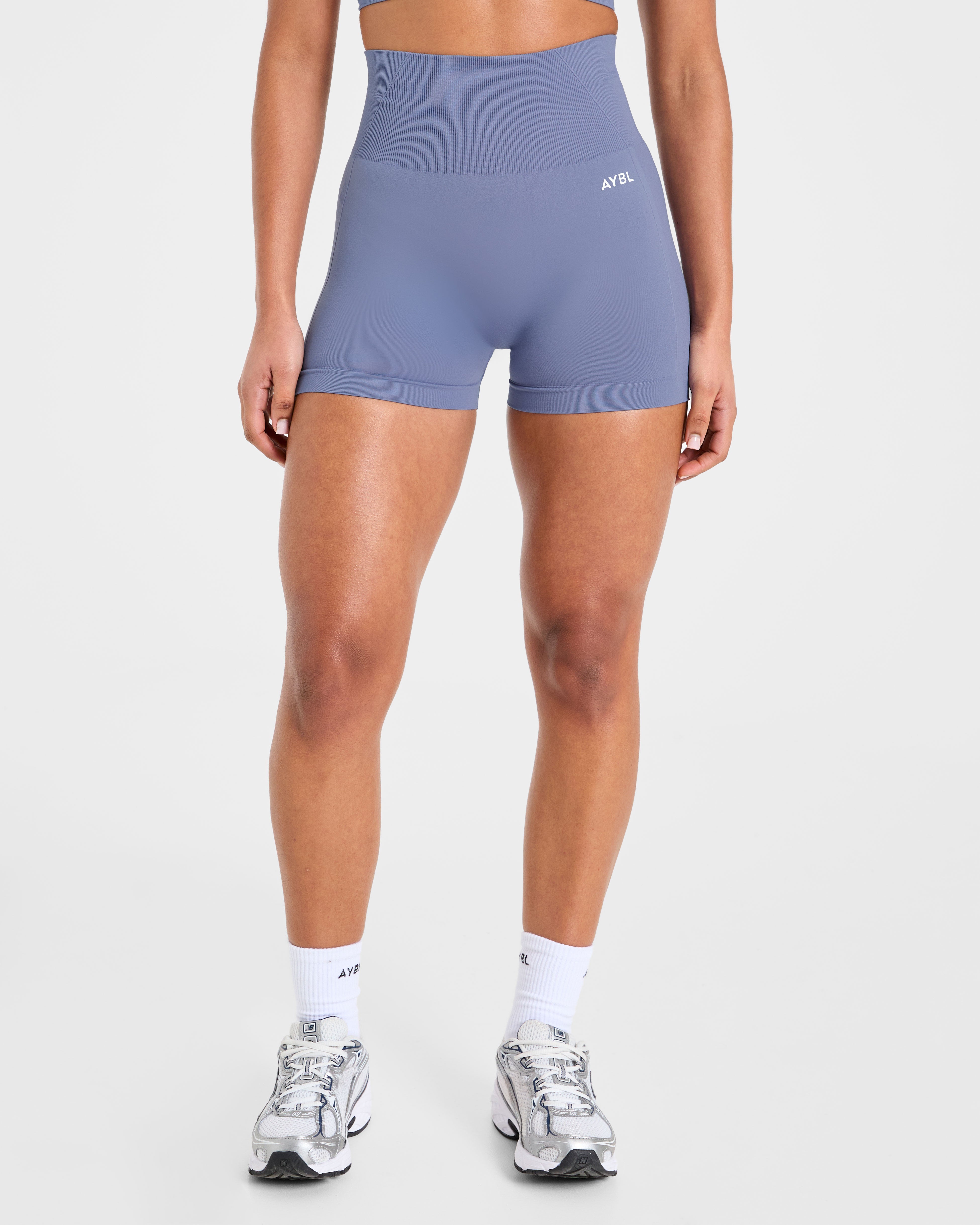 Empower Seamless Shorts - Slate Bleu