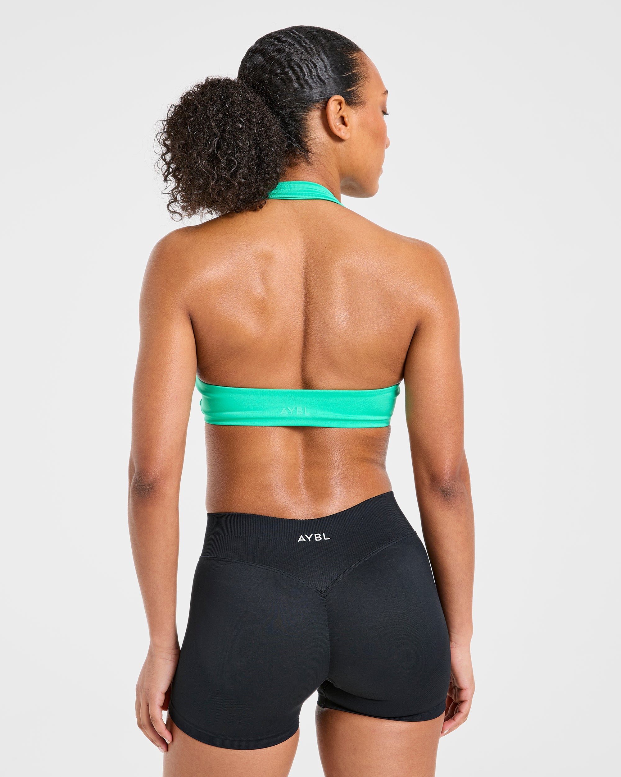 Essential Halterneck Sports Bra - Mint Vert